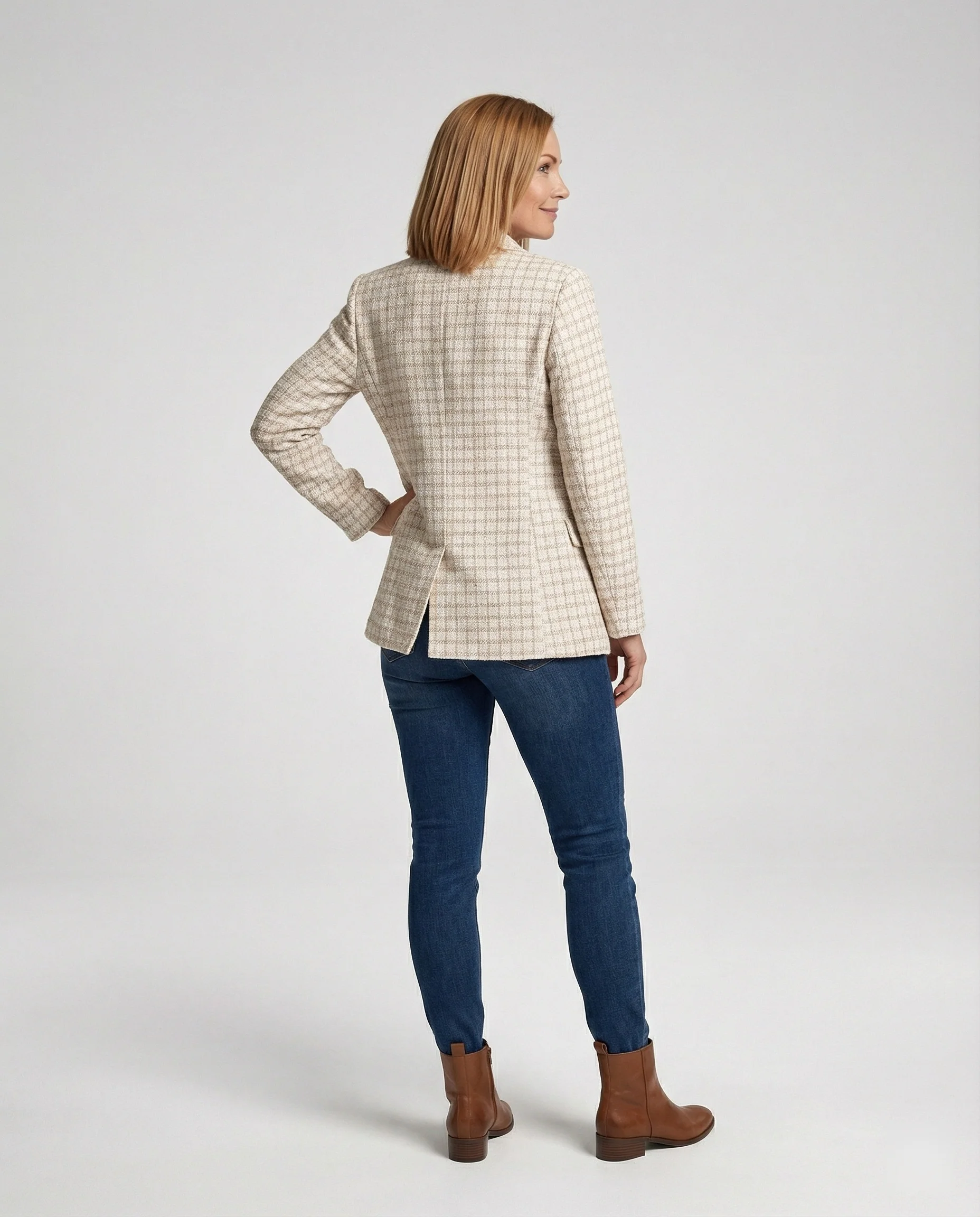 Damen Blazer Tweed Bouclé - Image 4