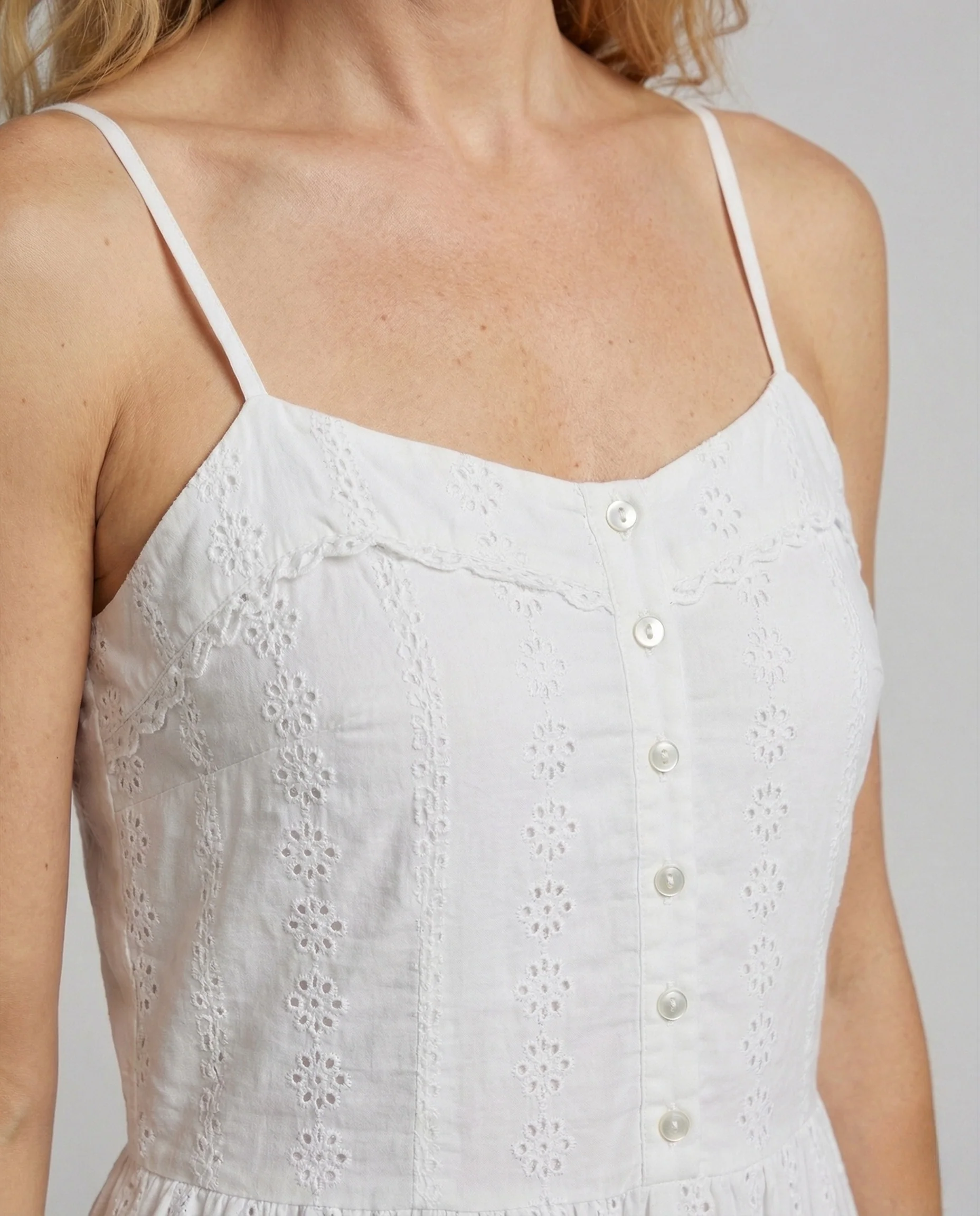 Damen Spitzen Stufenkleid mit Spaghettiträgern - Image 3
