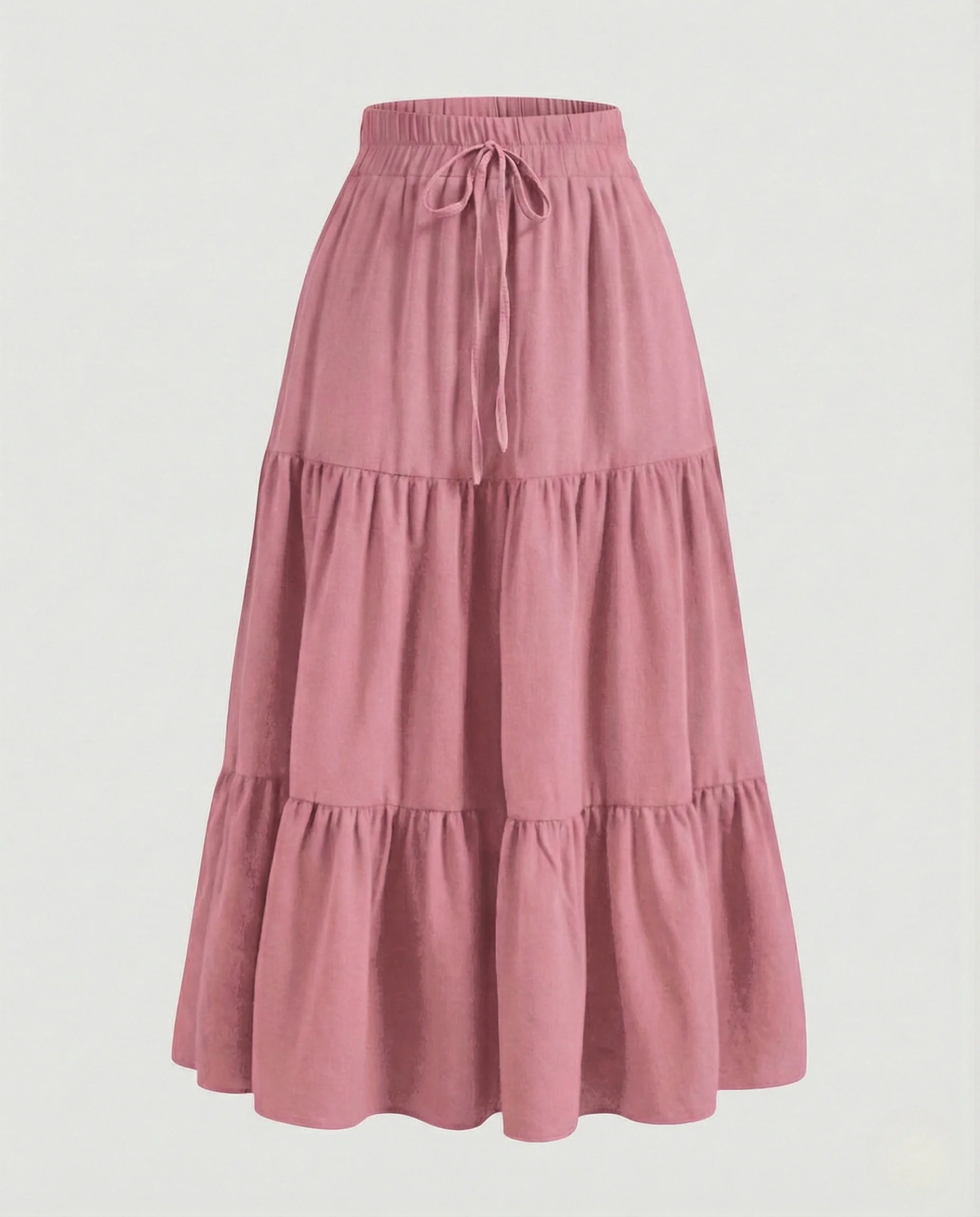 Stufen Maxirock Damen Mit Smokbund - Image 6