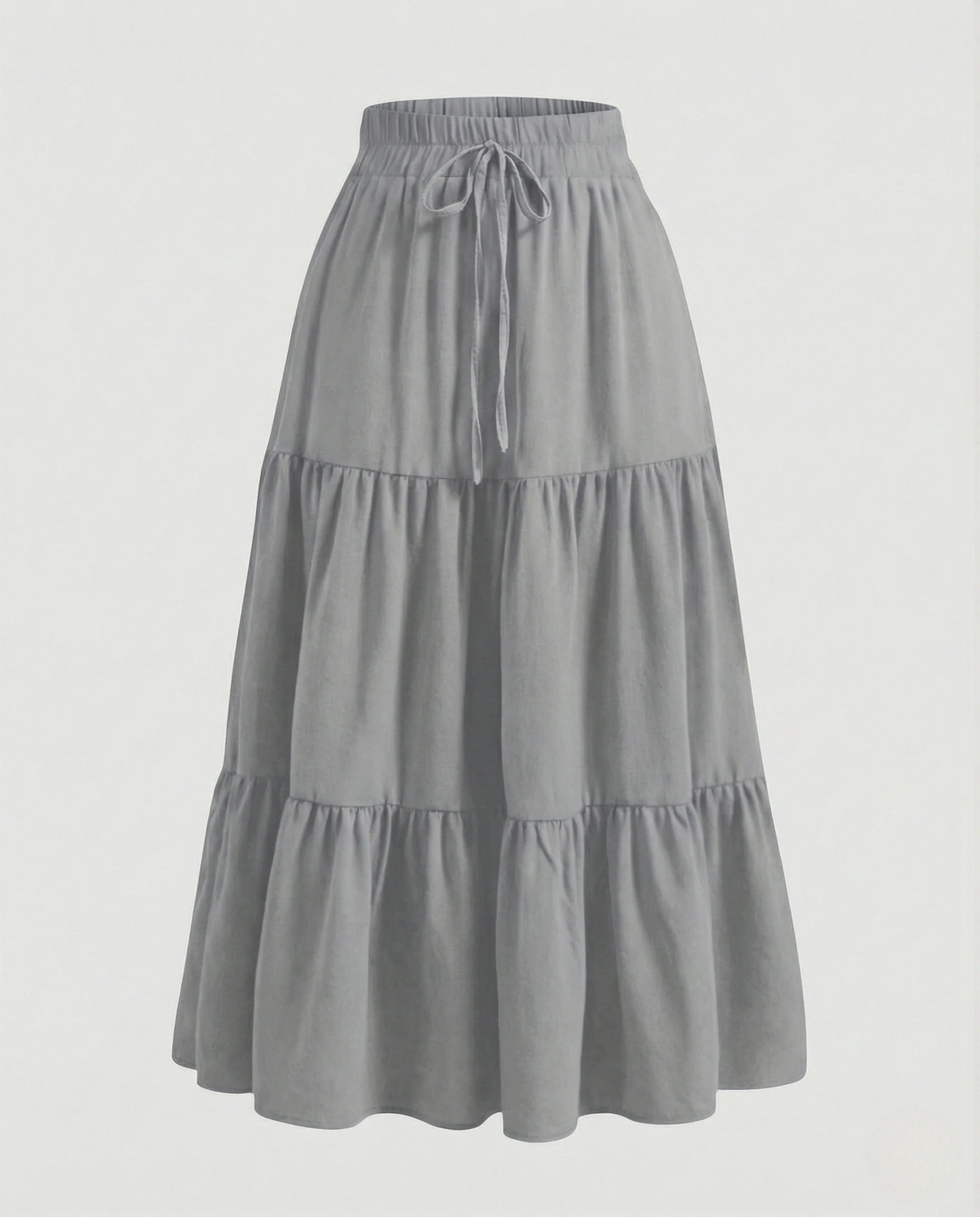 Stufen Maxirock Damen Mit Smokbund - Image 9
