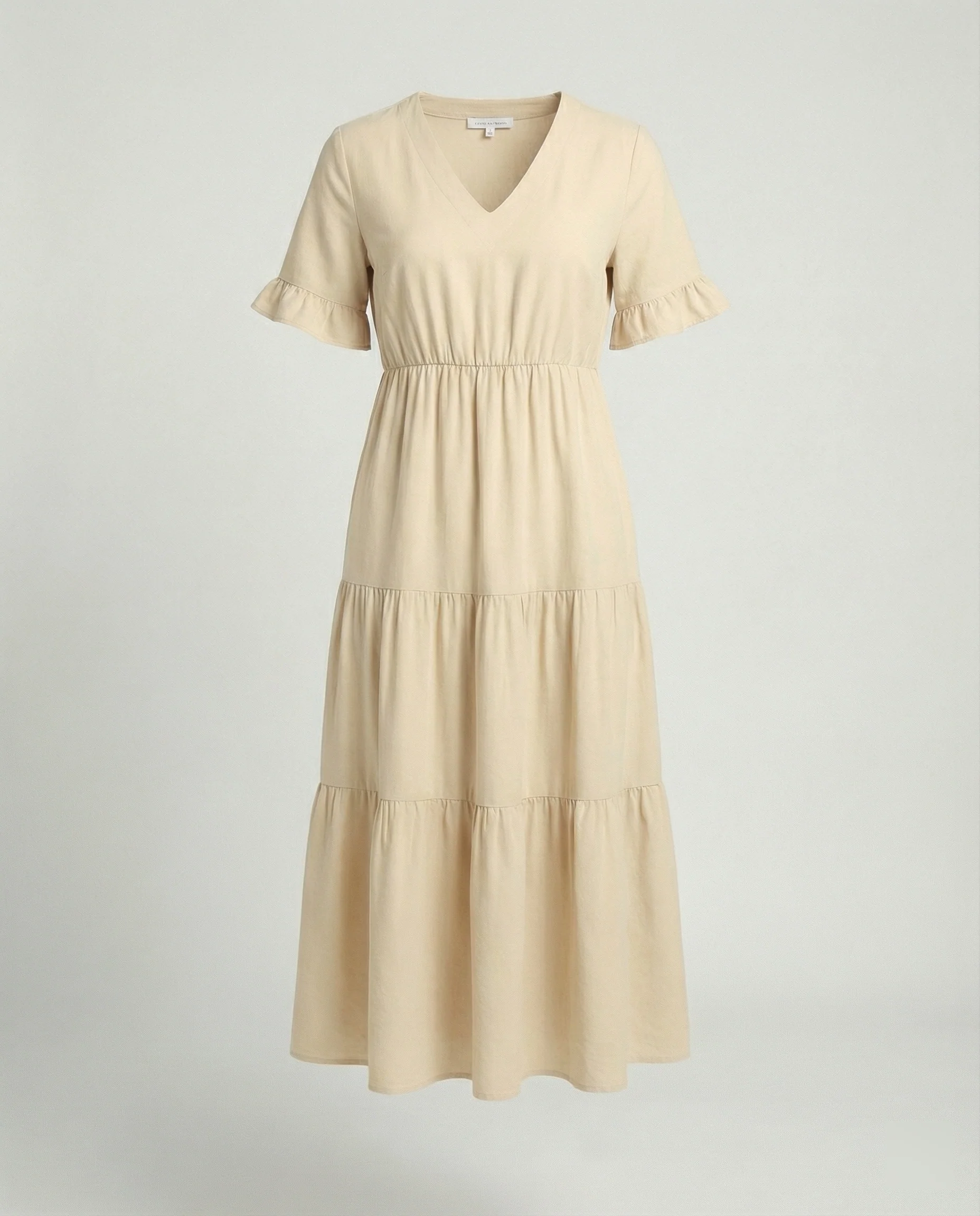 Damen Midikleid Stufen mit Volant - Image 4