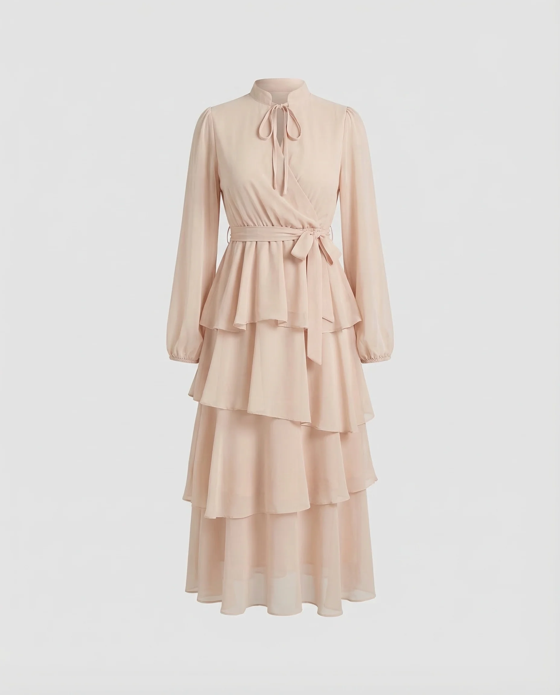 Freizeitkleid Damen Chiffon Midikleid - Image 5