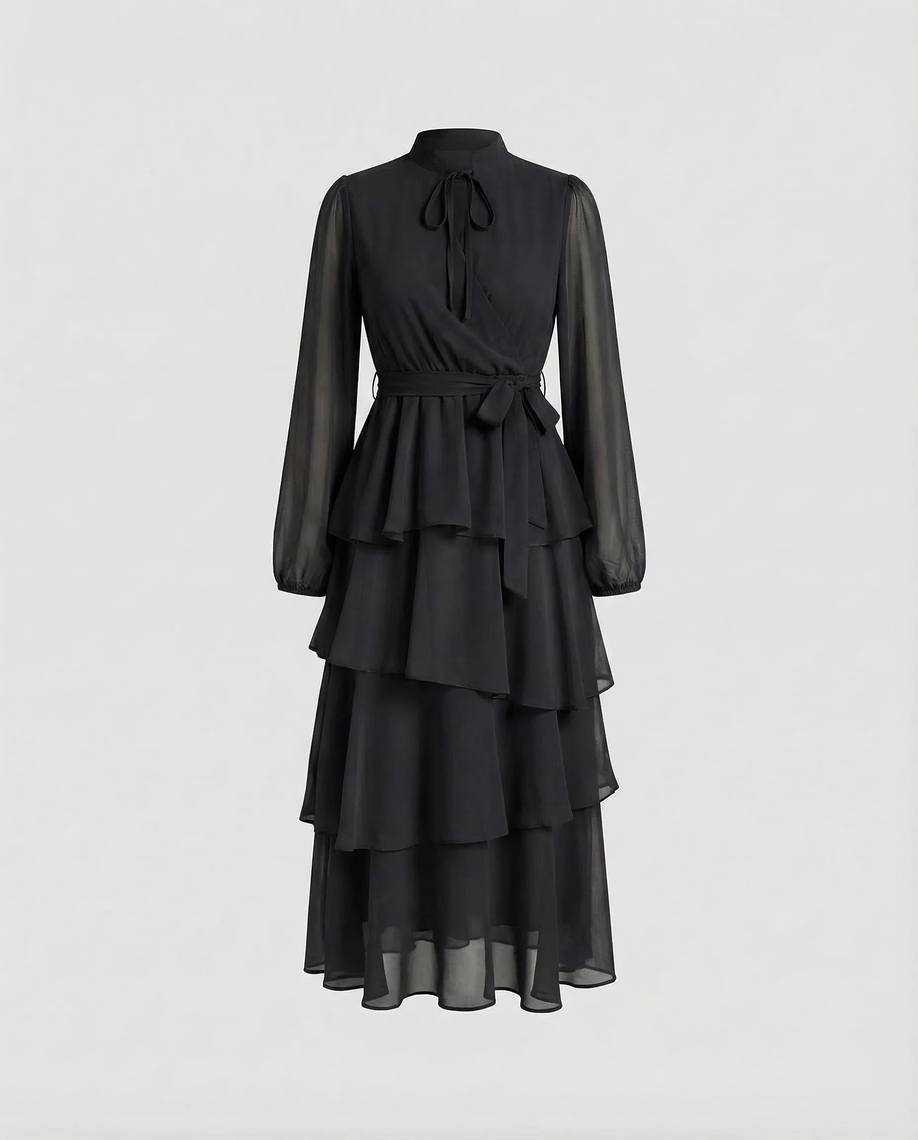Freizeitkleid Damen Chiffon Midikleid - Image 6