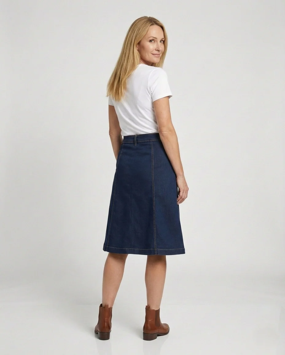 Jeansrock Damen A-Linie - Image 3