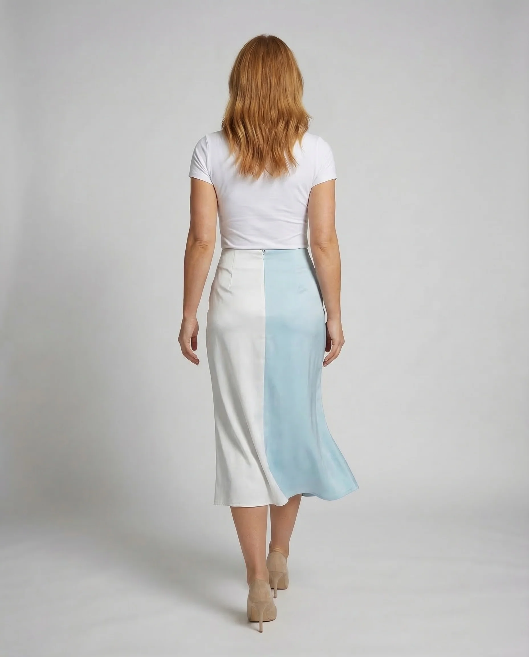 Damen Midirock Satin Bleistift - Image 4