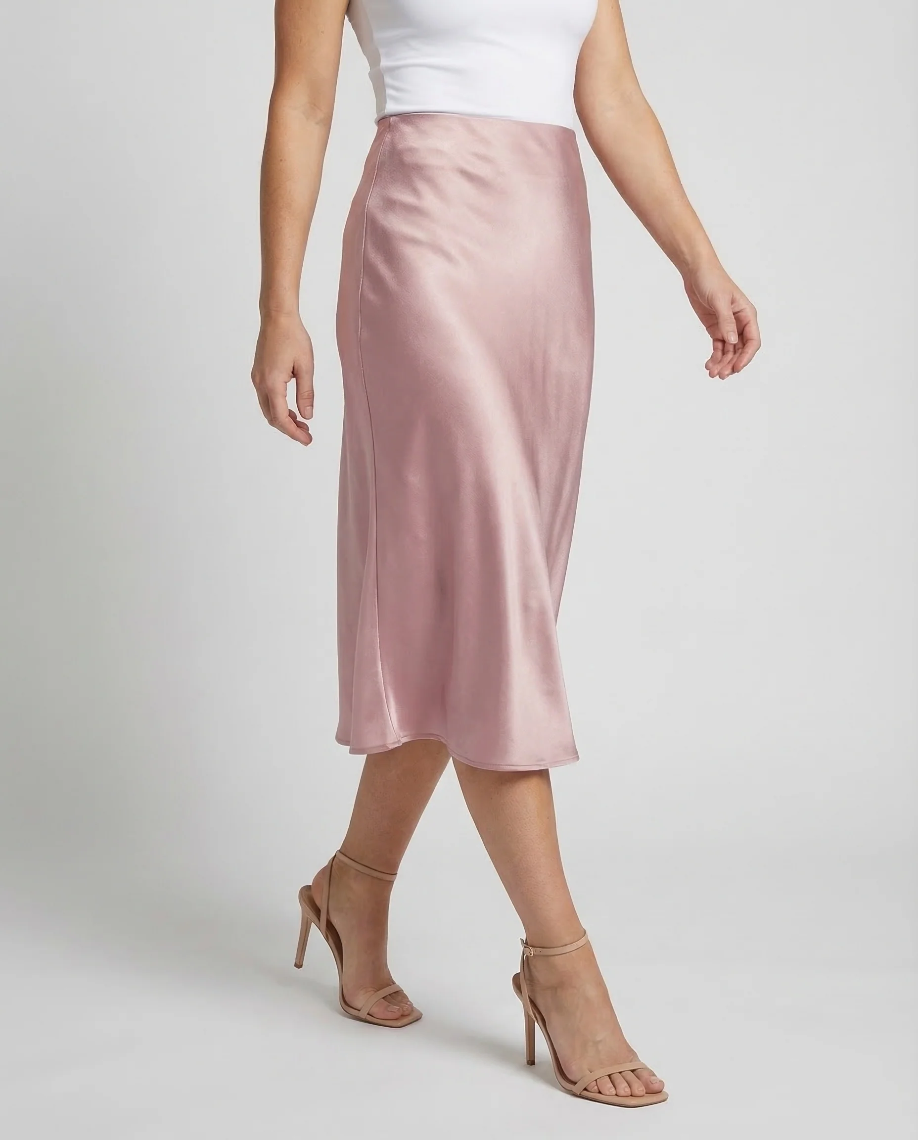 Damen Midirock Satin Elegant - Image 2