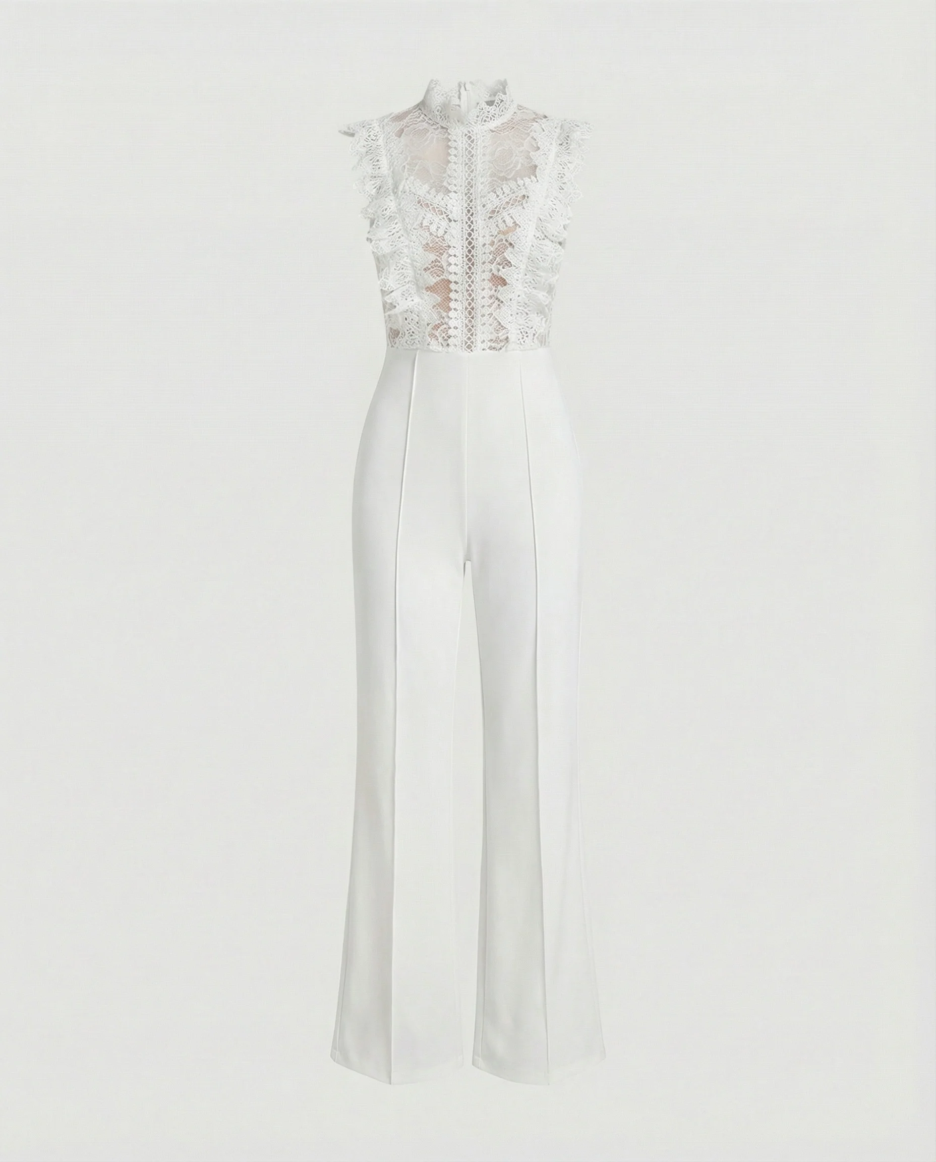 Damen Jumpsuit Spitze elegant weit - Image 5