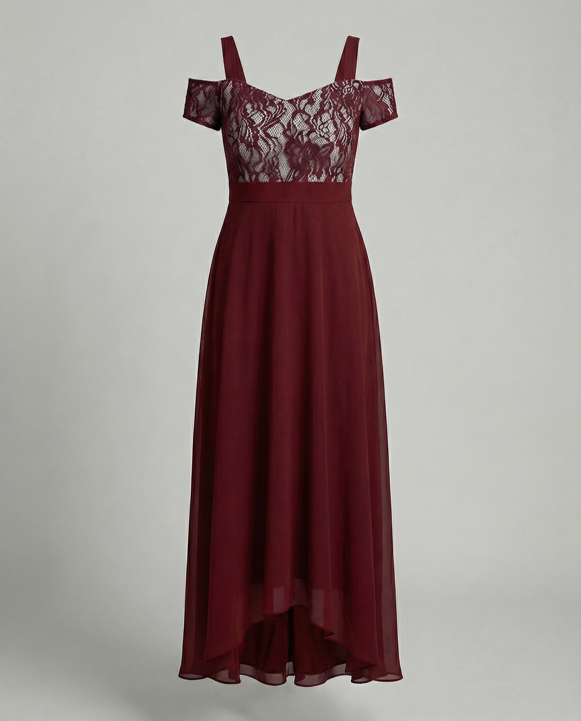 Damen Abendkleid Spitze Chiffon lang - Image 5