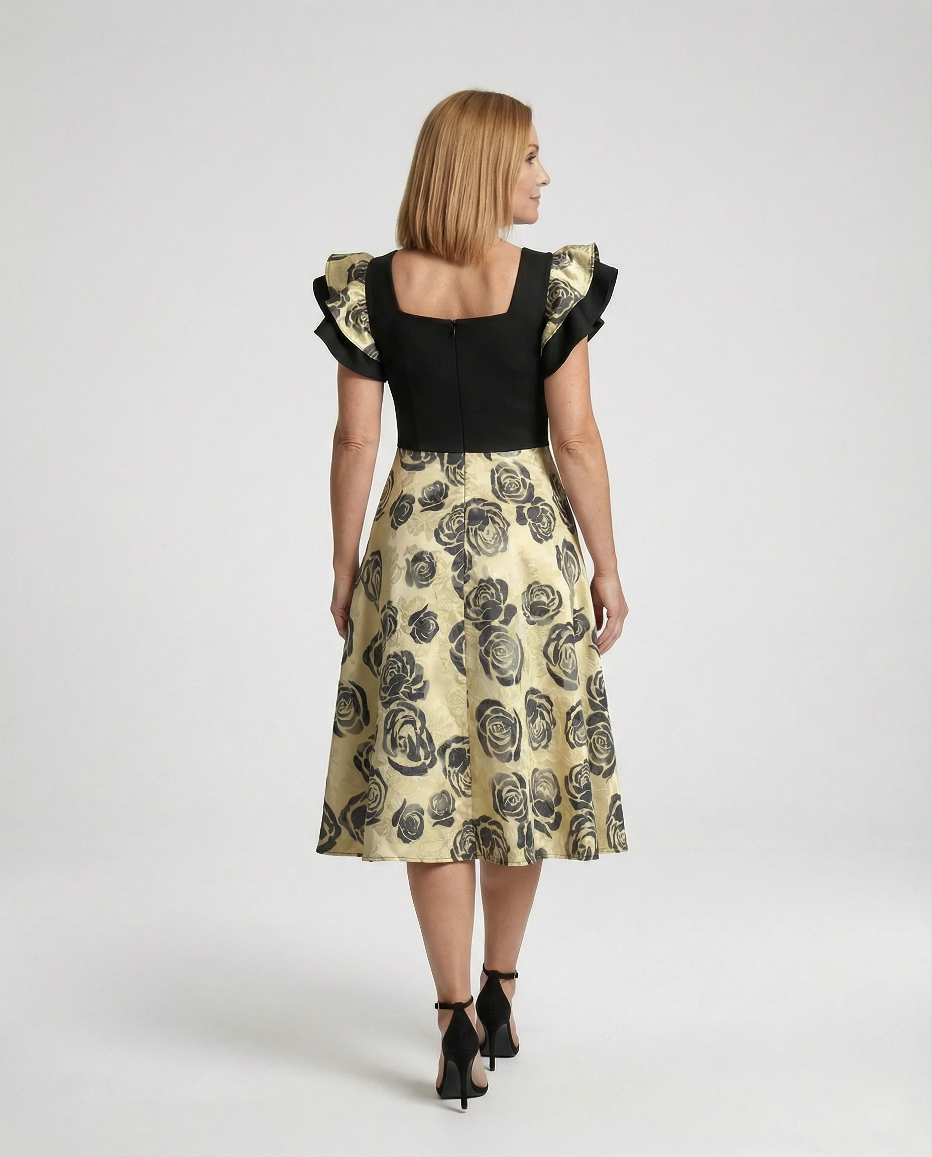 Damen Midikleid herzförmig elegant