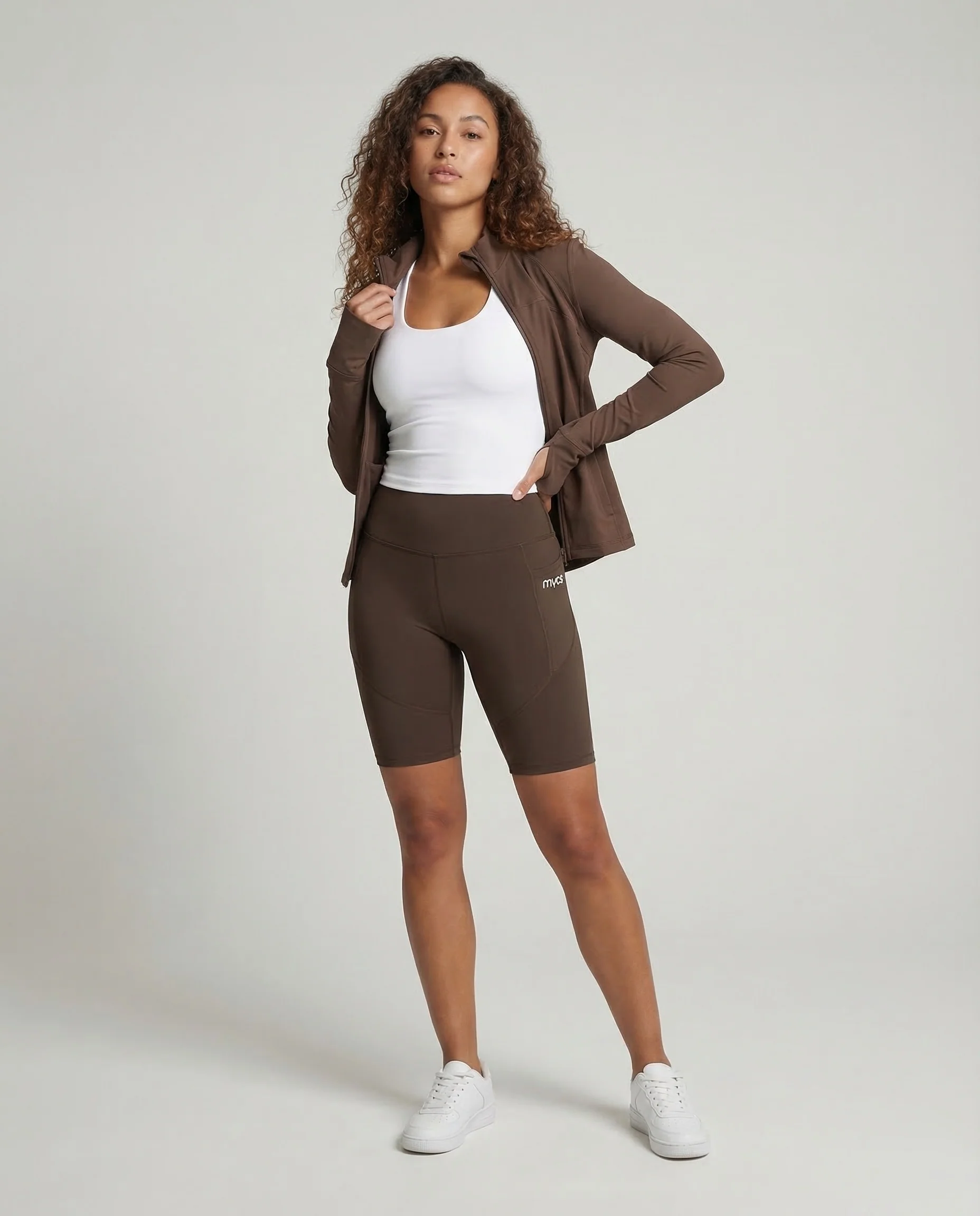 Damen Radlerhose Kompression High Waist