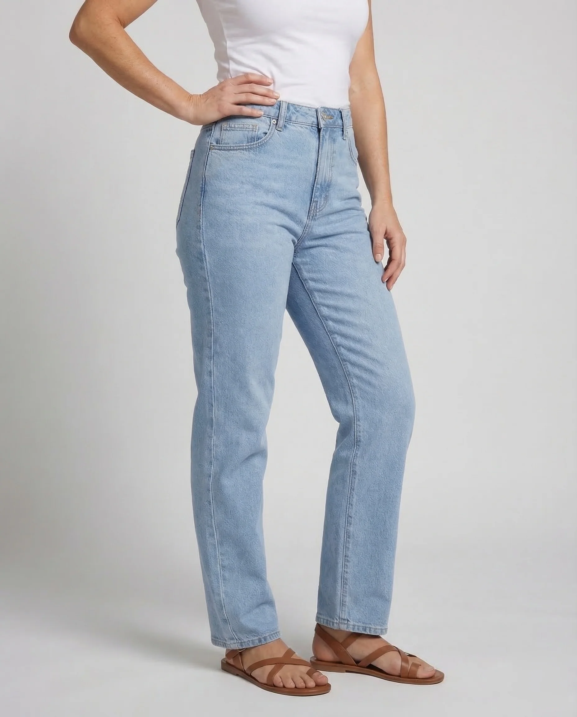 Damen Jeans High Waist Weit - Image 2