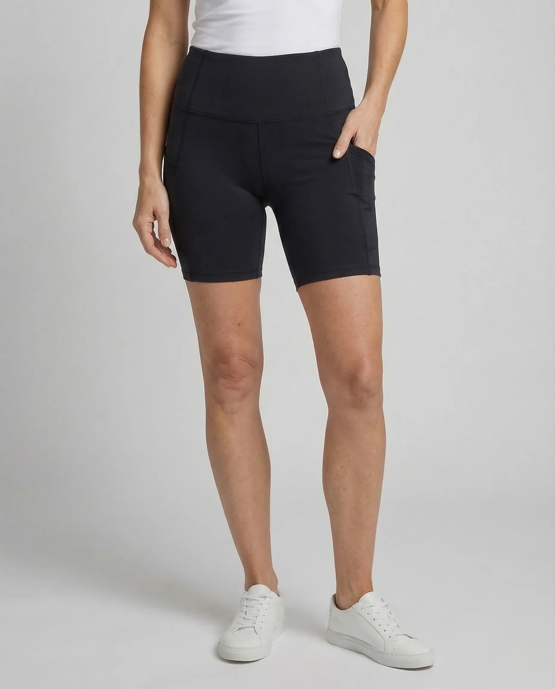 Damen Sportshorts Kompression Handytasche - Image 2