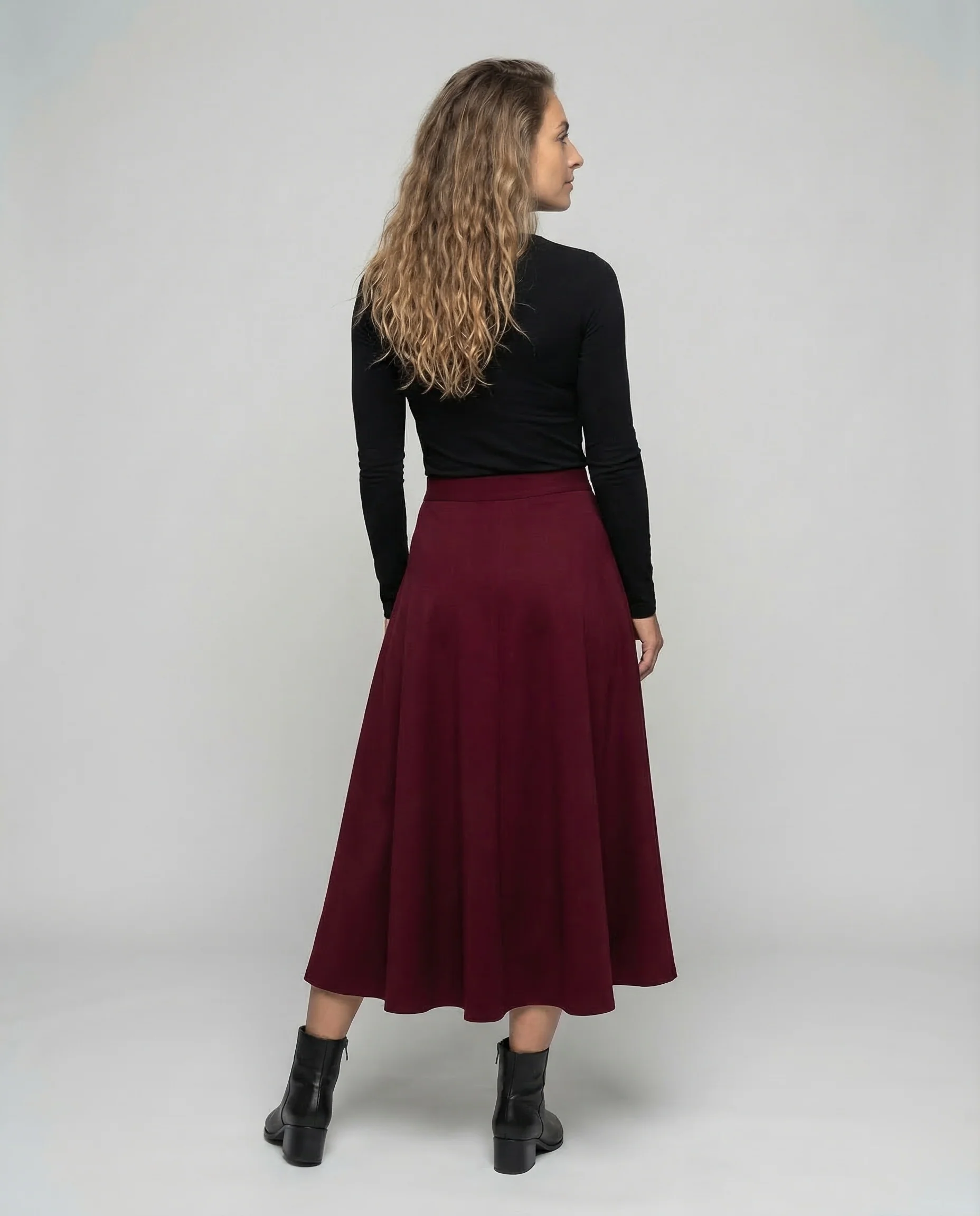 Maxirock Damen Crepe A-Linie - Image 4
