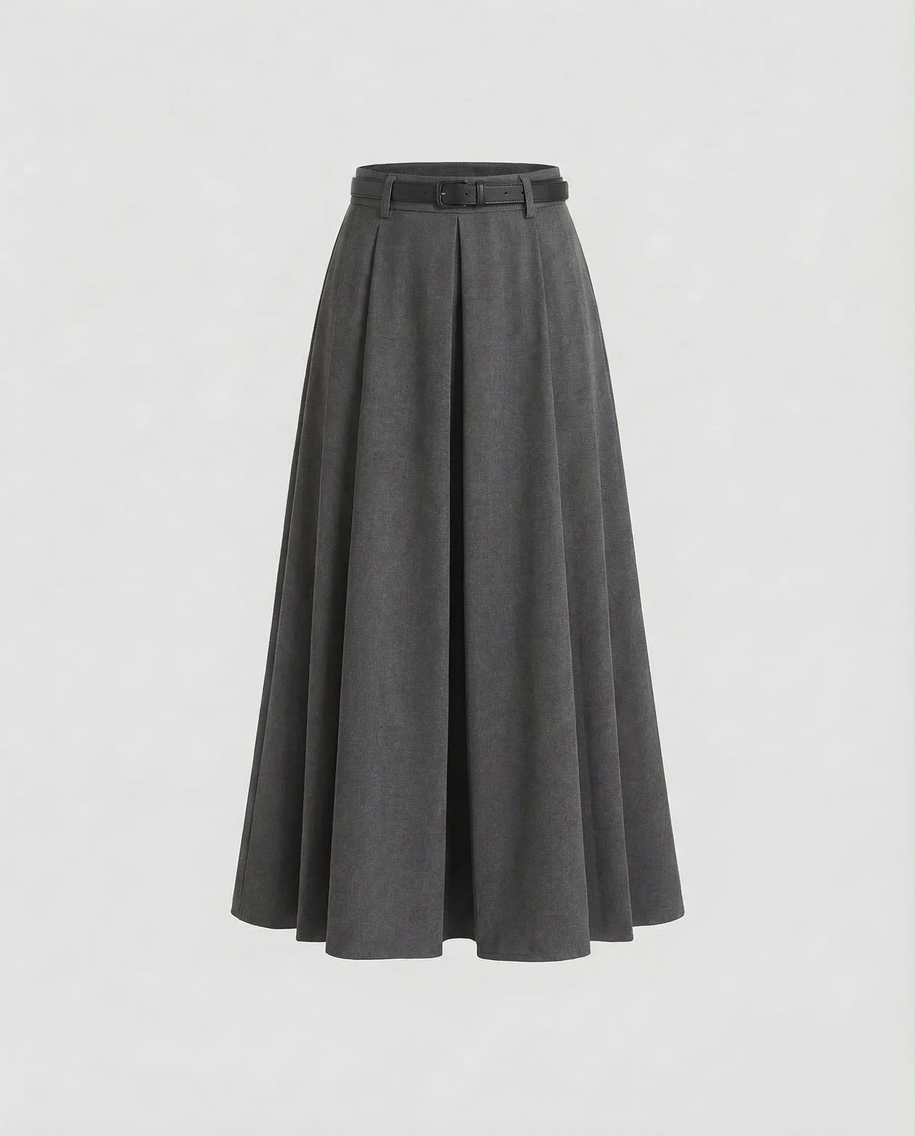 Damen Maxirock Kellerfalten Gürtel - Image 6