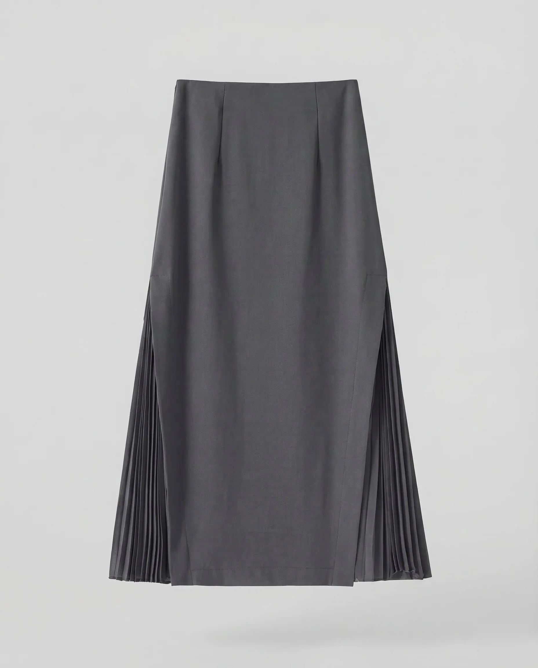Damen Midirock Plissee Schlitz - Image 5