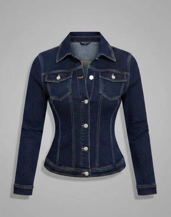 Damen Jeansjacke tailliert elastisch - Image 6