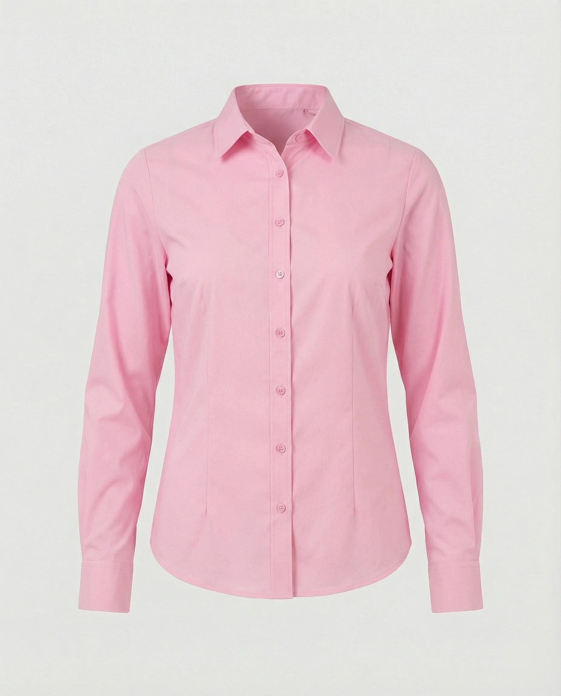 Taillierte Hemdbluse Damen mit Kentkragen - Image 7
