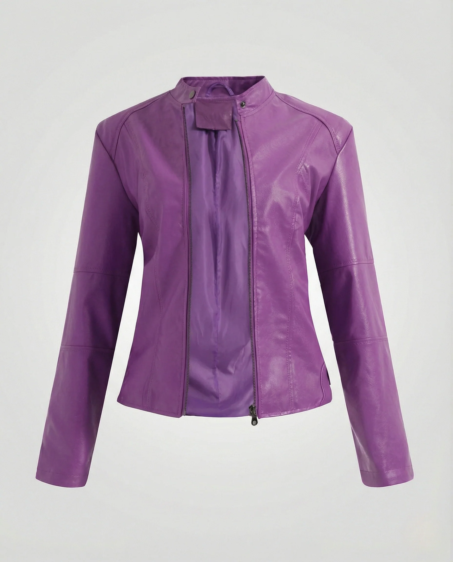 Damen Jacke Lederoptik tailliert - Image 10