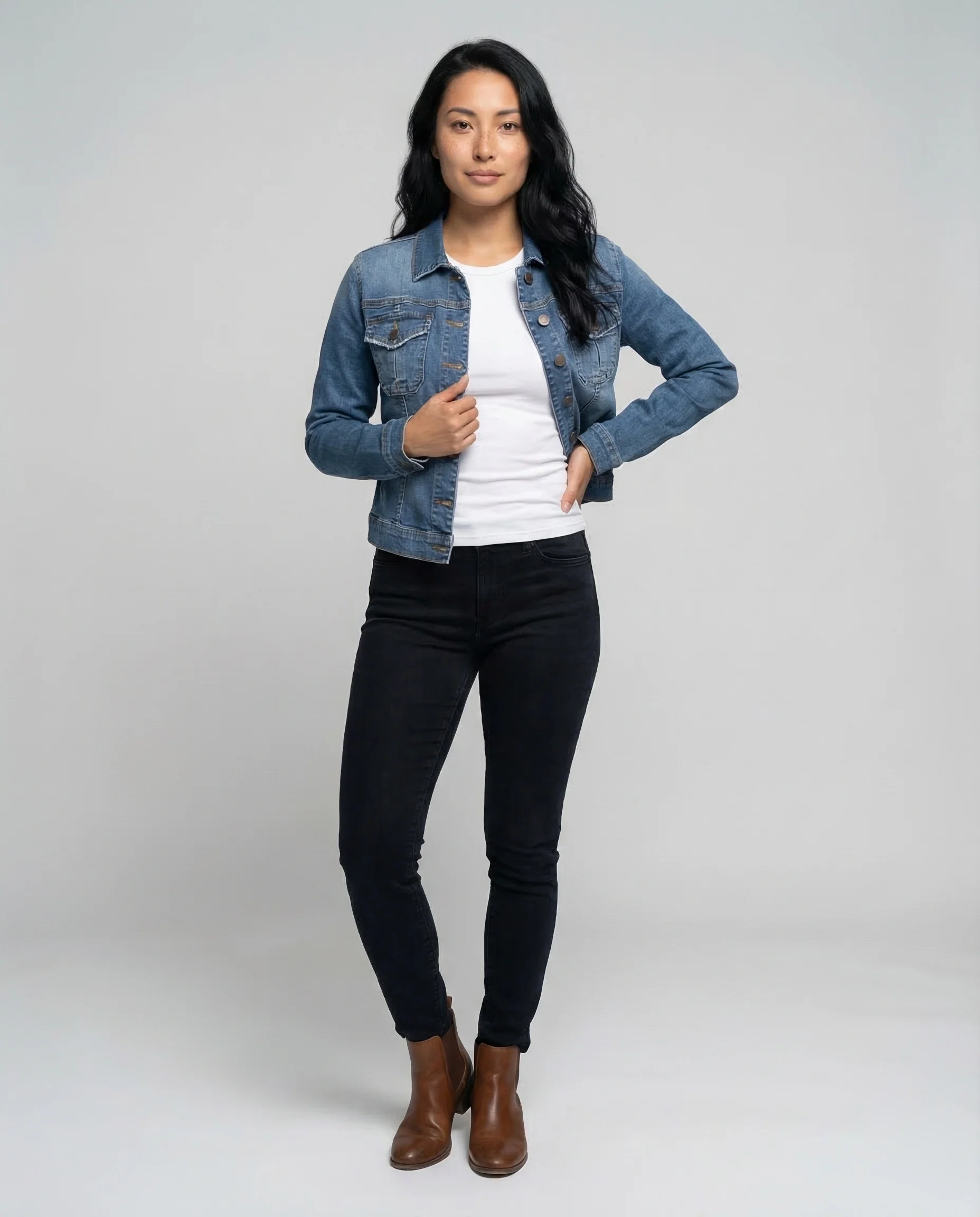 Damen Jeansjacke Tailliert
