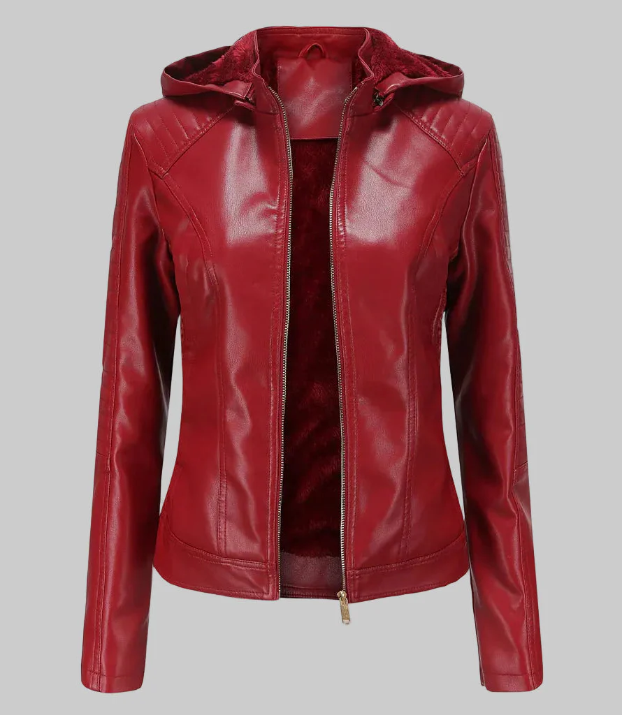 Übergangsjacke Damen Schwarz Teddyfutter - Image 10