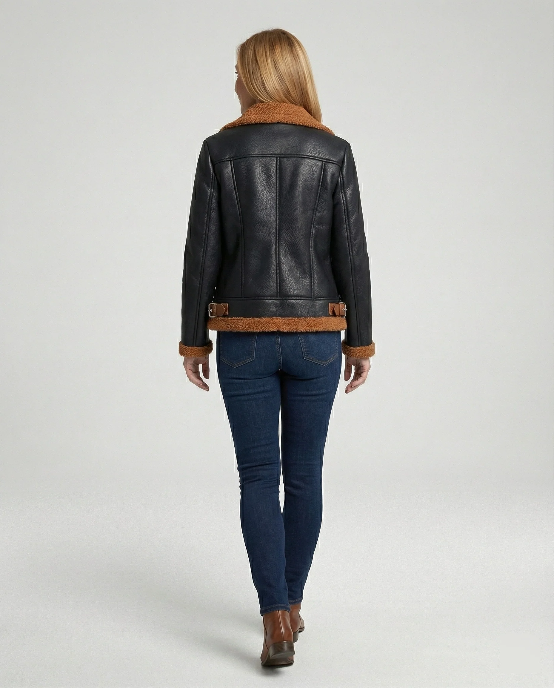 Übergangsjacke Damen Schwarz gefüttert - Image 3