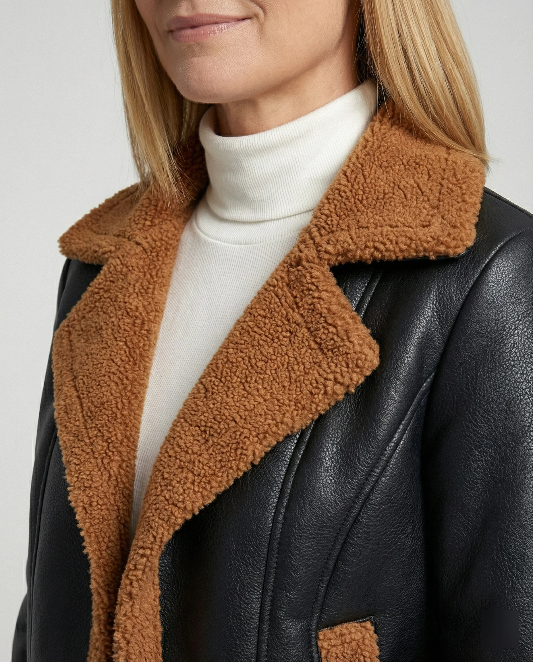 Übergangsjacke Damen Schwarz gefüttert - Image 4