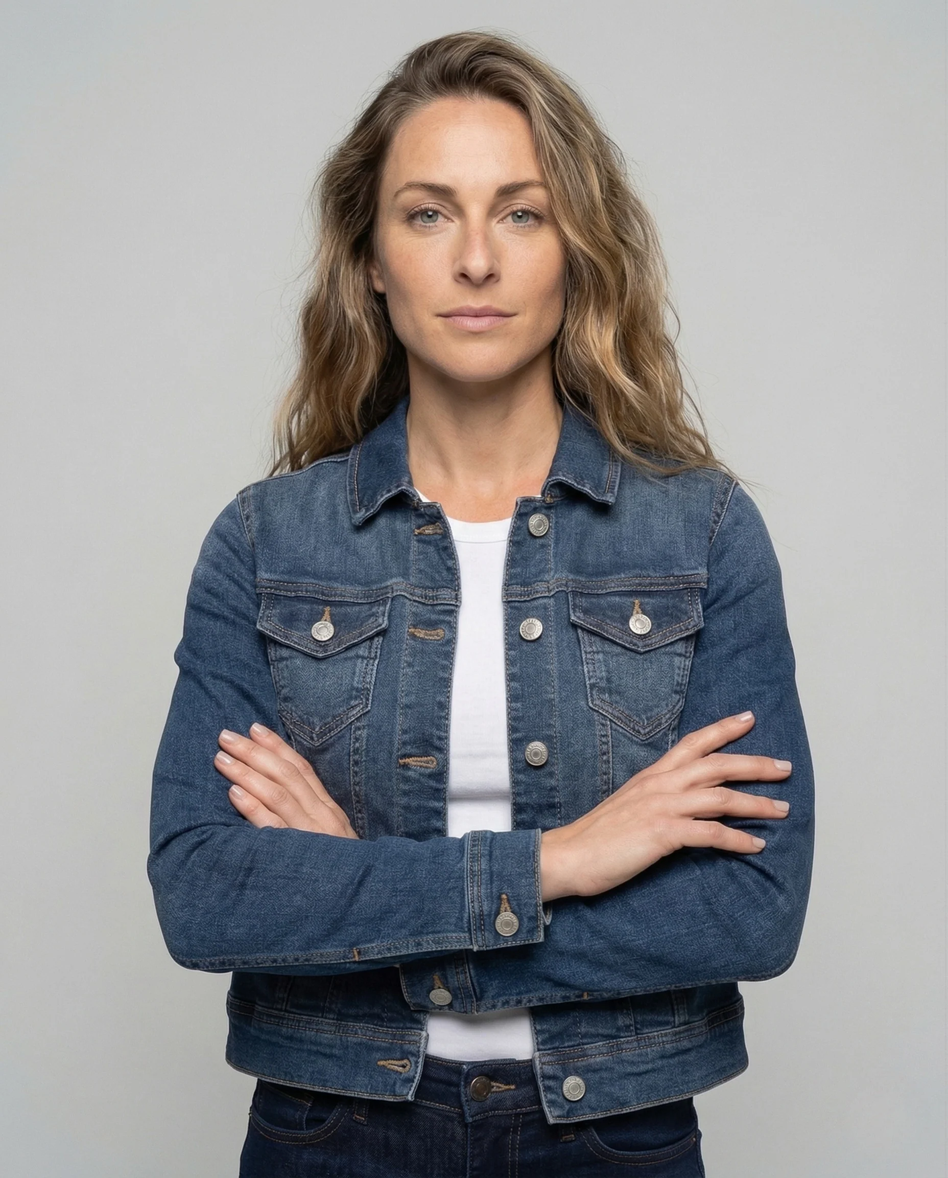 Damen Trucker Jeansjacke Tailliert - Image 2