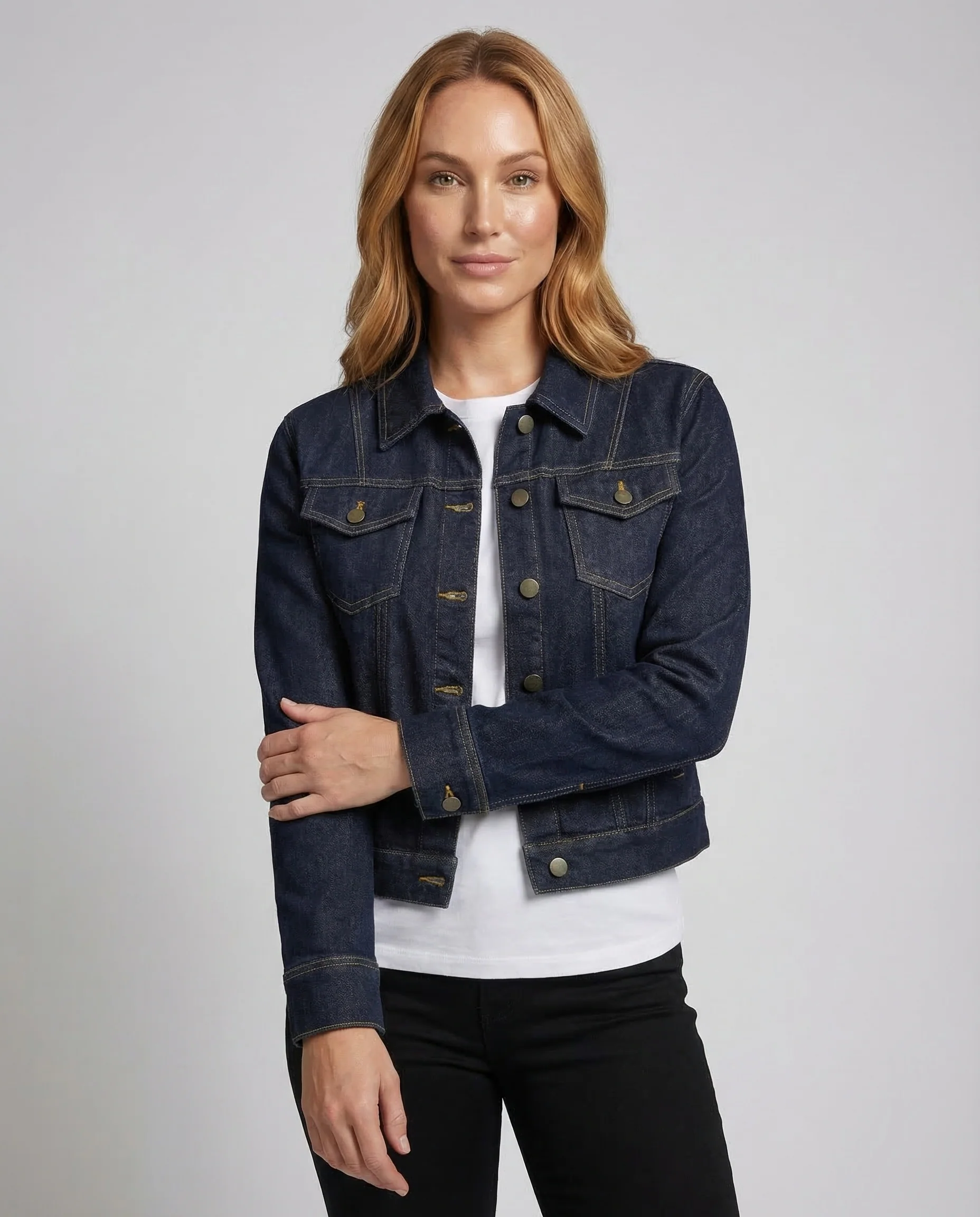 Damen Denimjacke Tailliert - Image 2