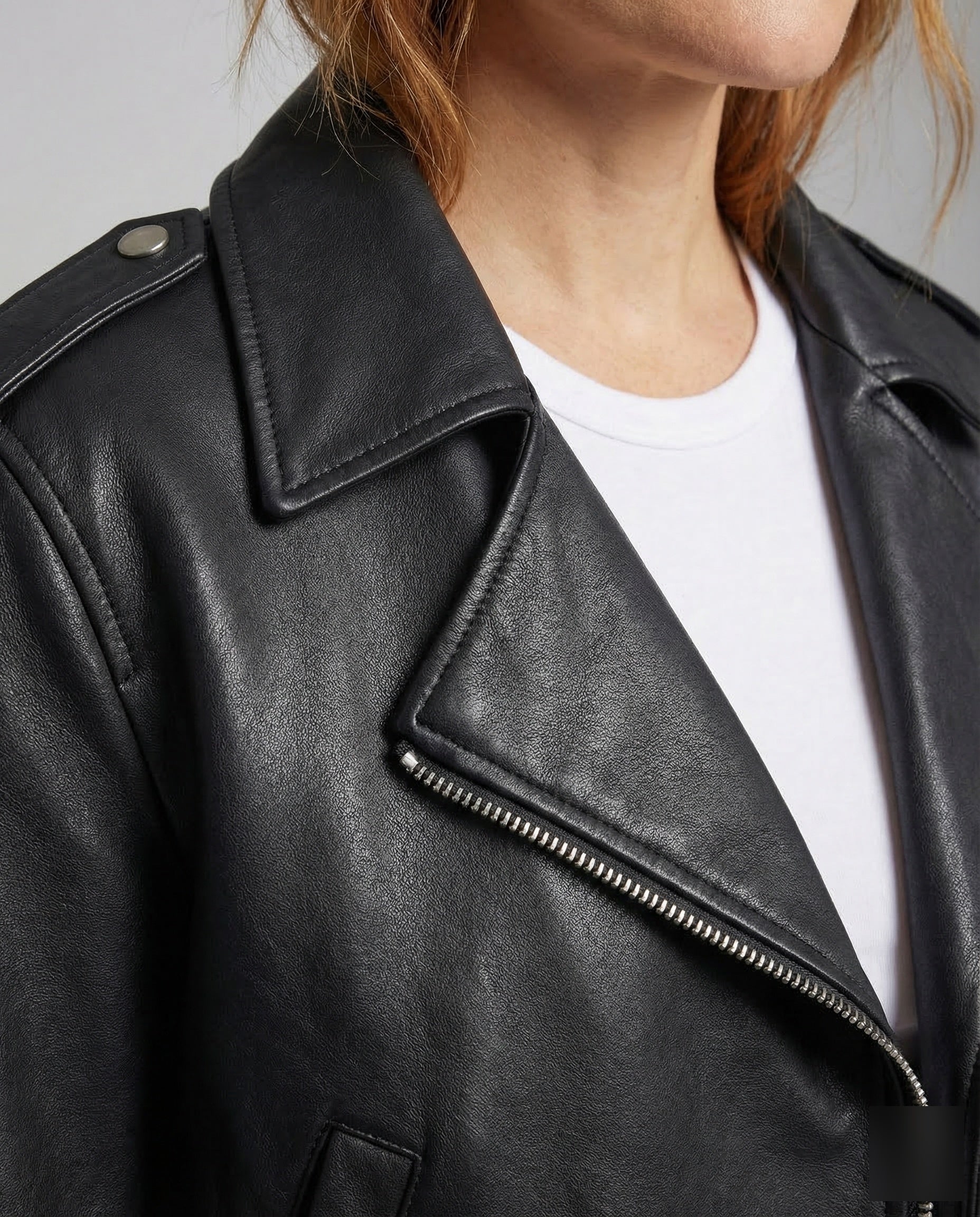 Damen Lederoptikjacke Teddyfutter - Image 3