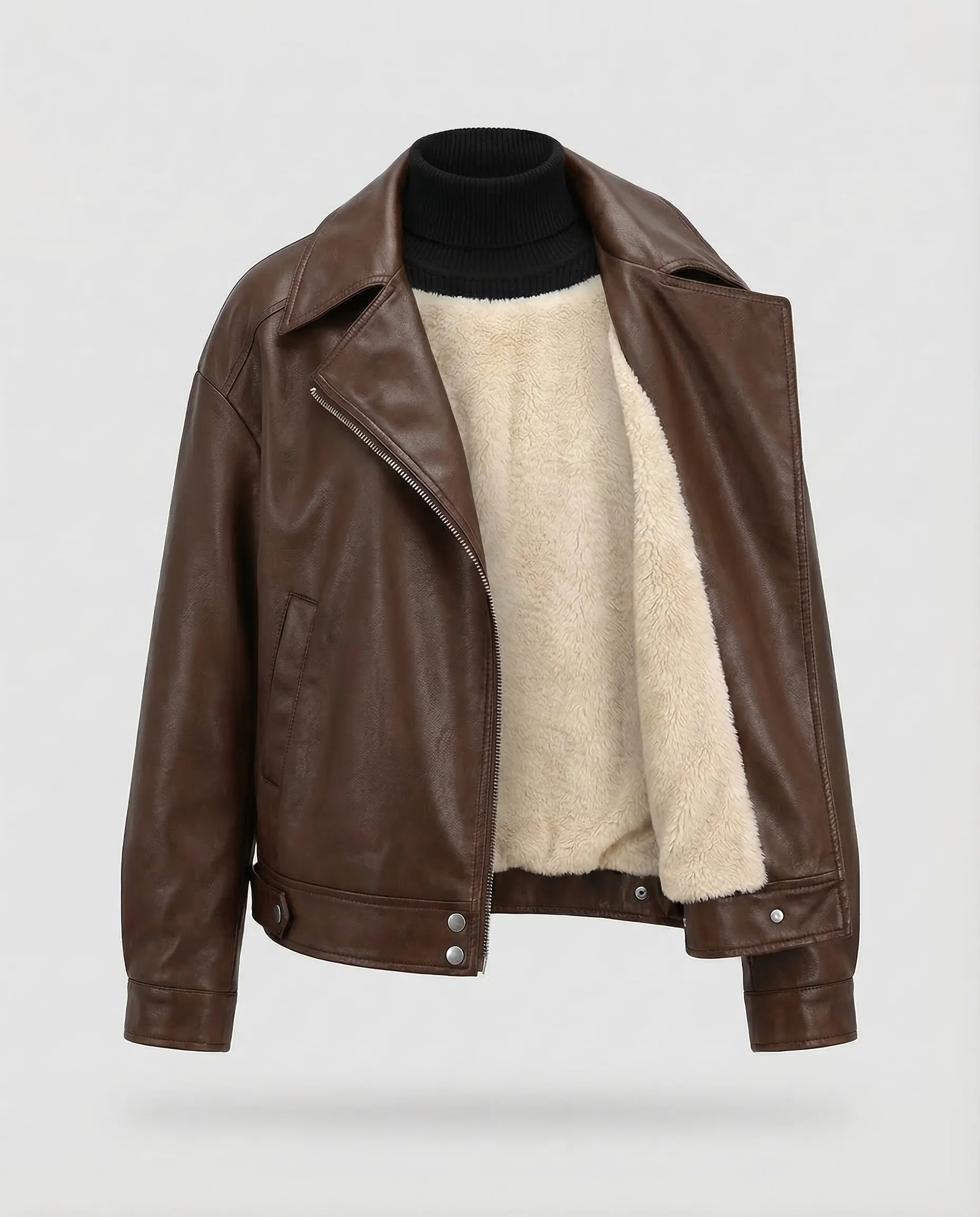 Damen Lederoptikjacke Teddyfutter - Image 6