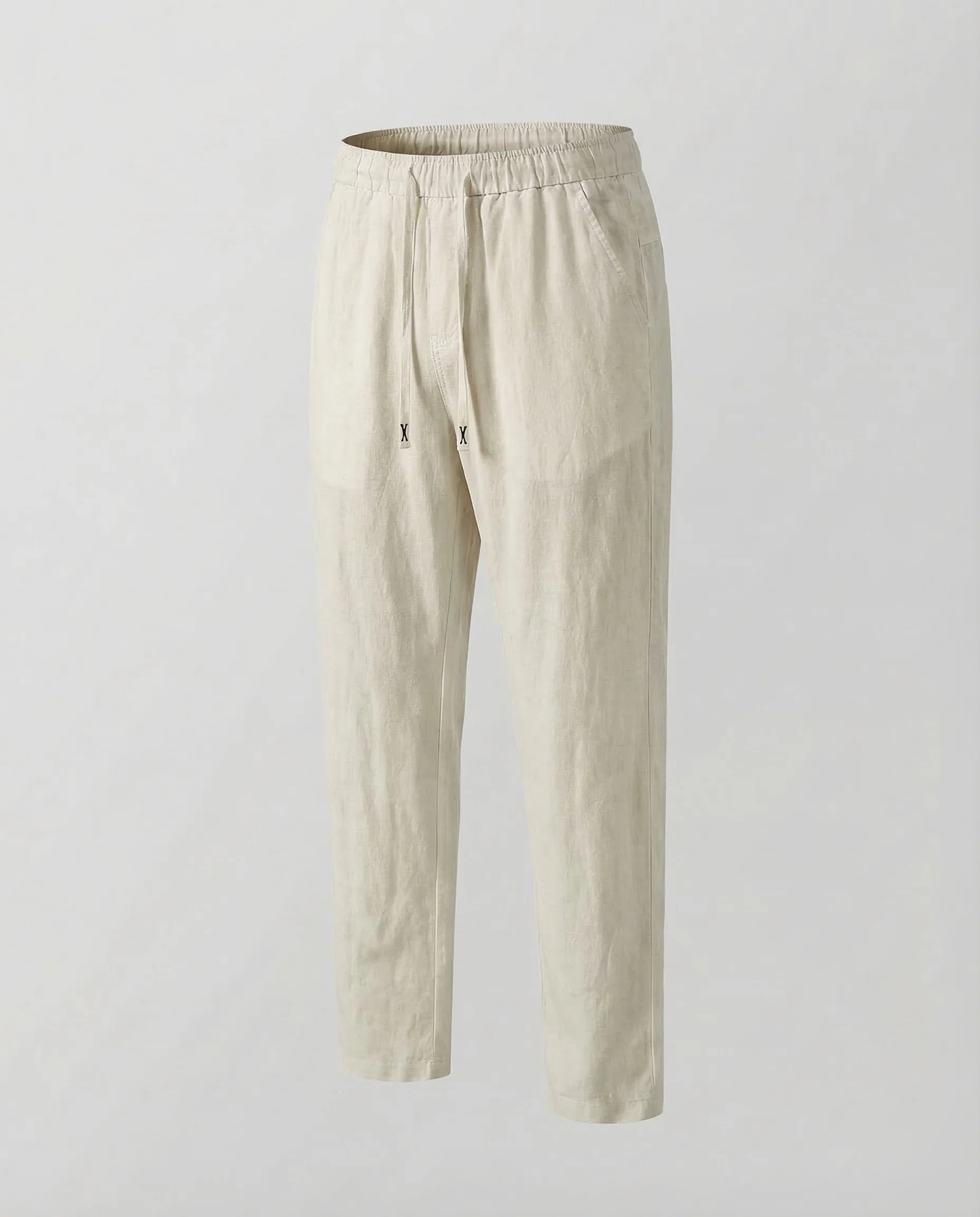 Damen Leinen Jogginghose Tapered - Image 4