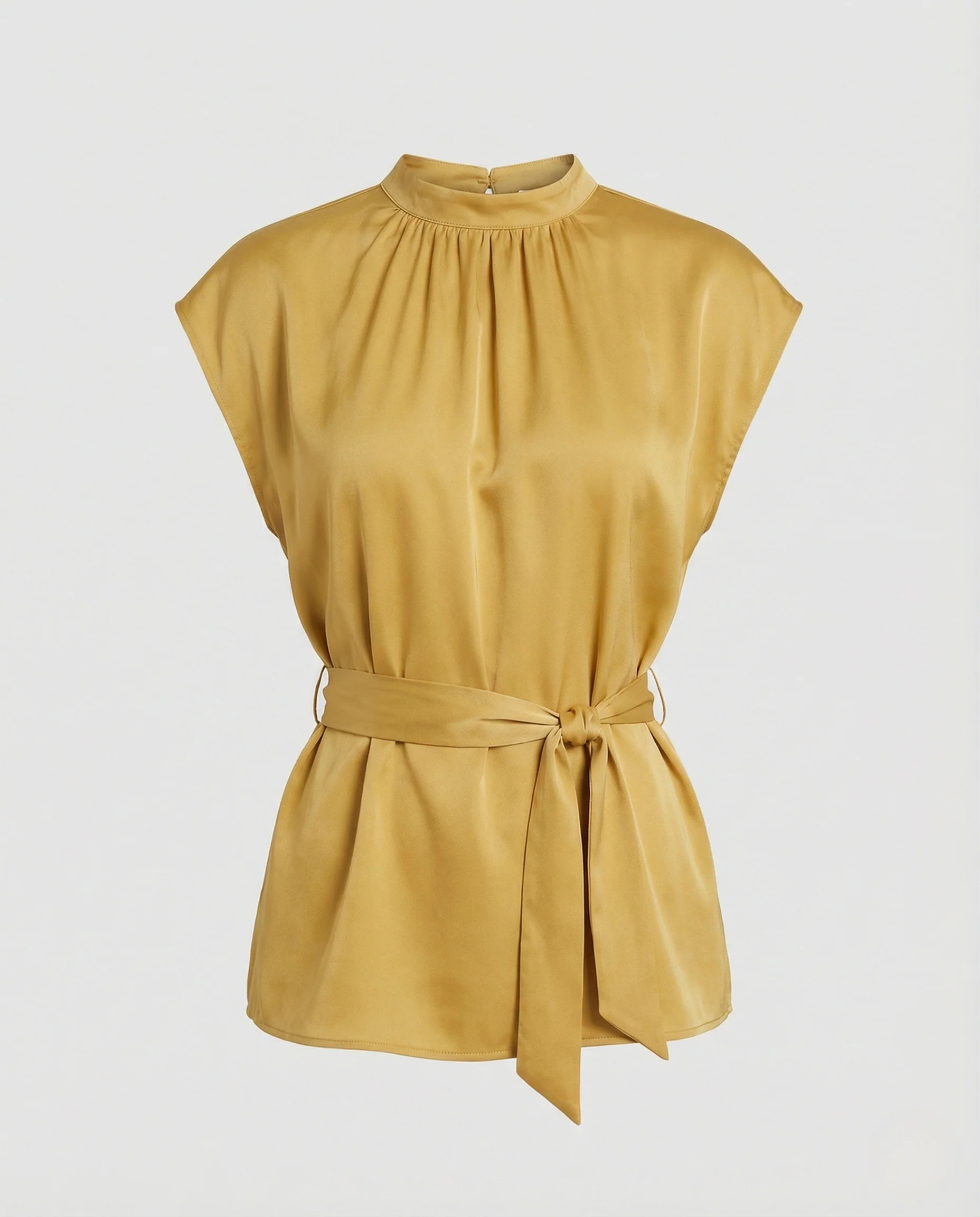 Damen Taillierte Satinbluse mit Fledermausärmeln - Image 5