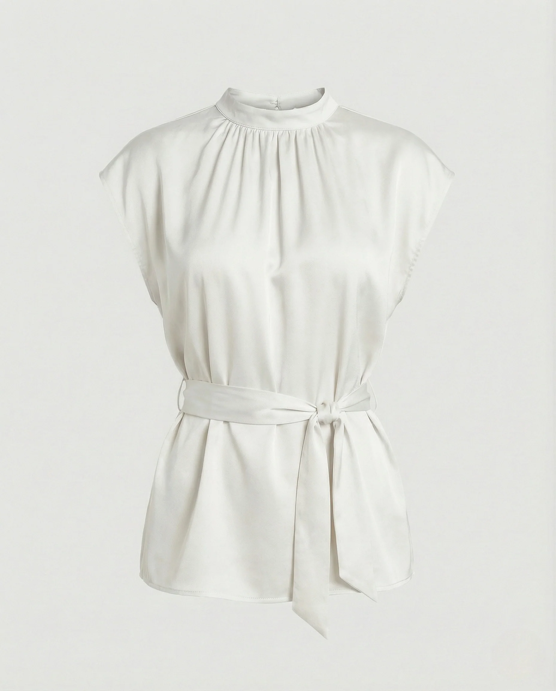 Damen Taillierte Satinbluse mit Fledermausärmeln - Image 6