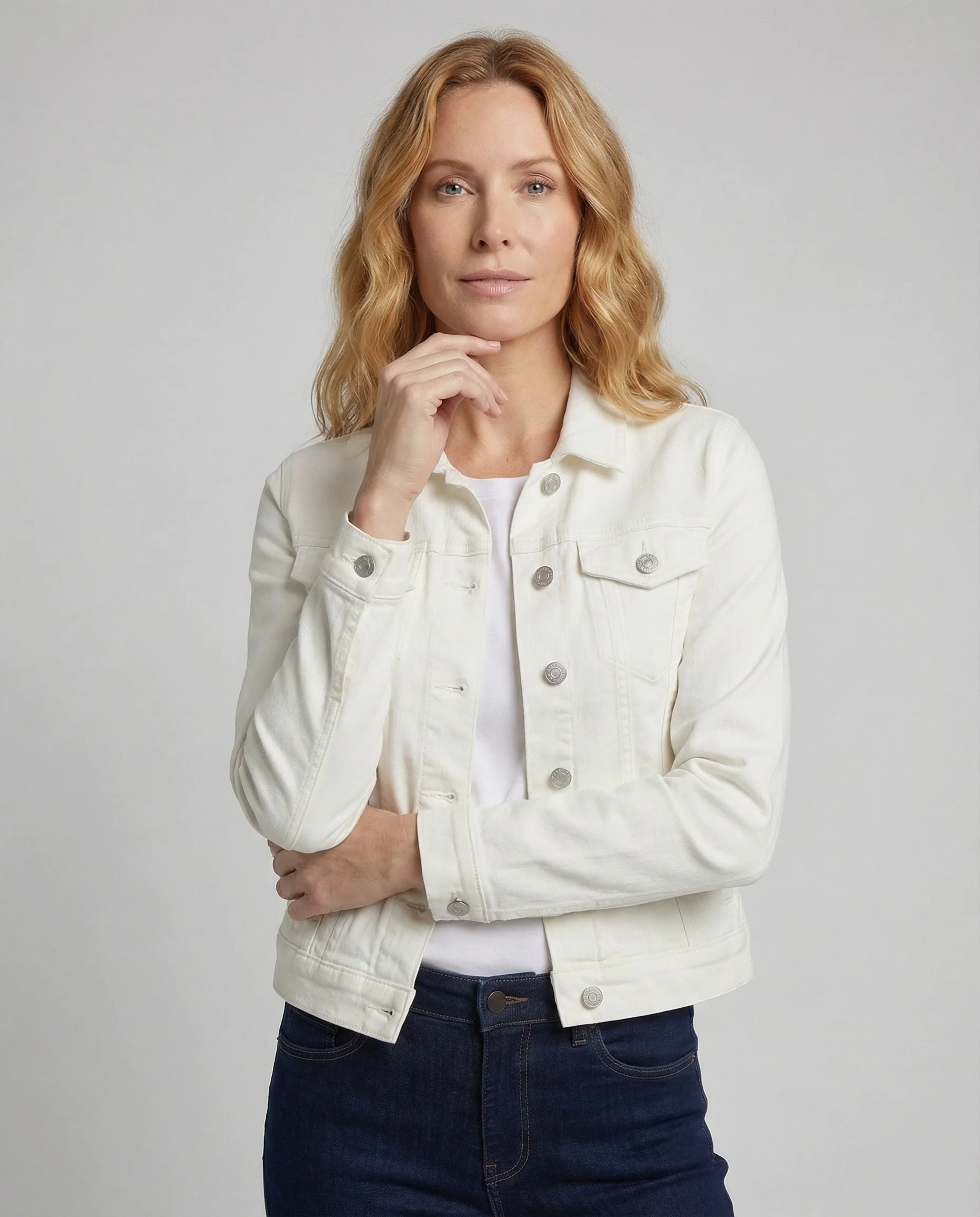 Damen Trucker Jeansjacke Used - Image 2