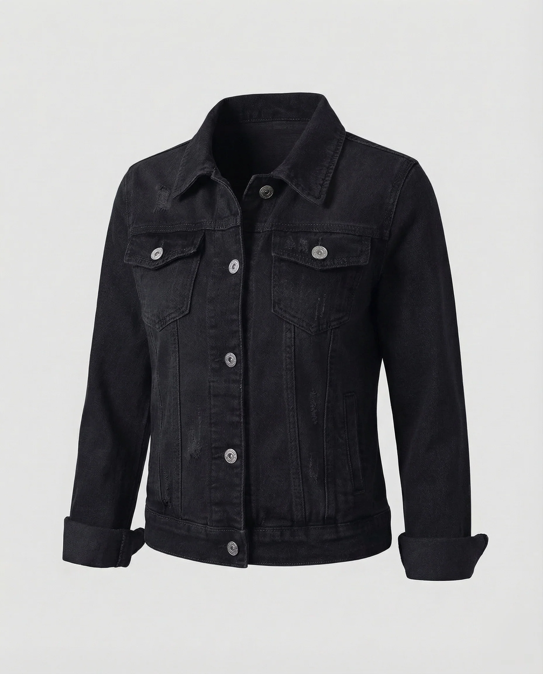 Damen Trucker Jeansjacke Used - Image 9