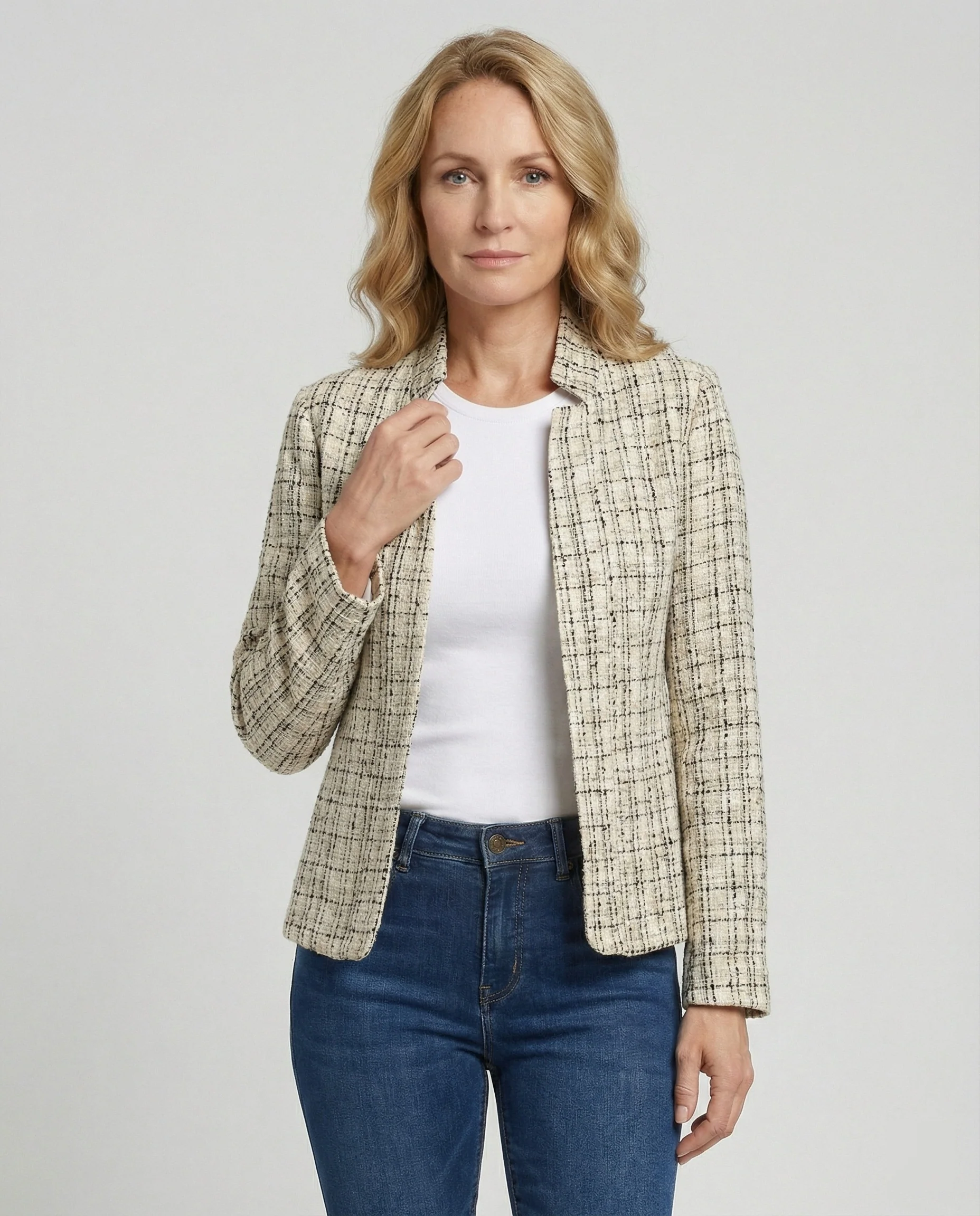 Damen Blazer Bouclé tailliert - Image 6