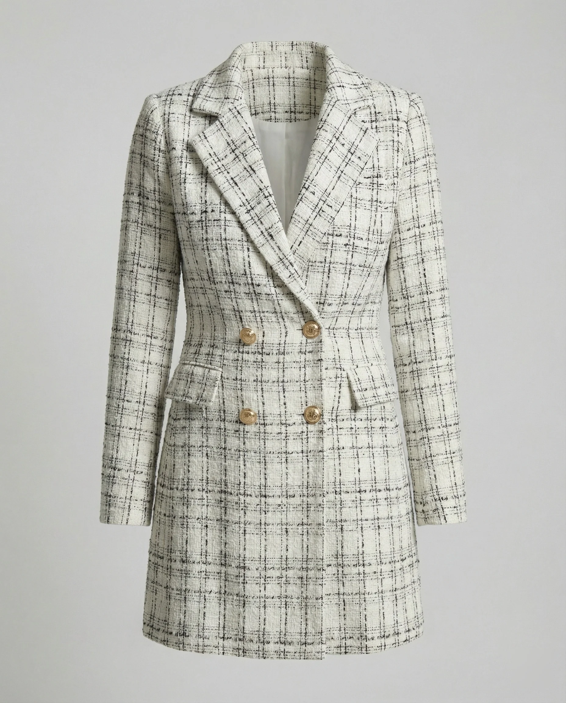 Damen Blazer Mantel Tweed