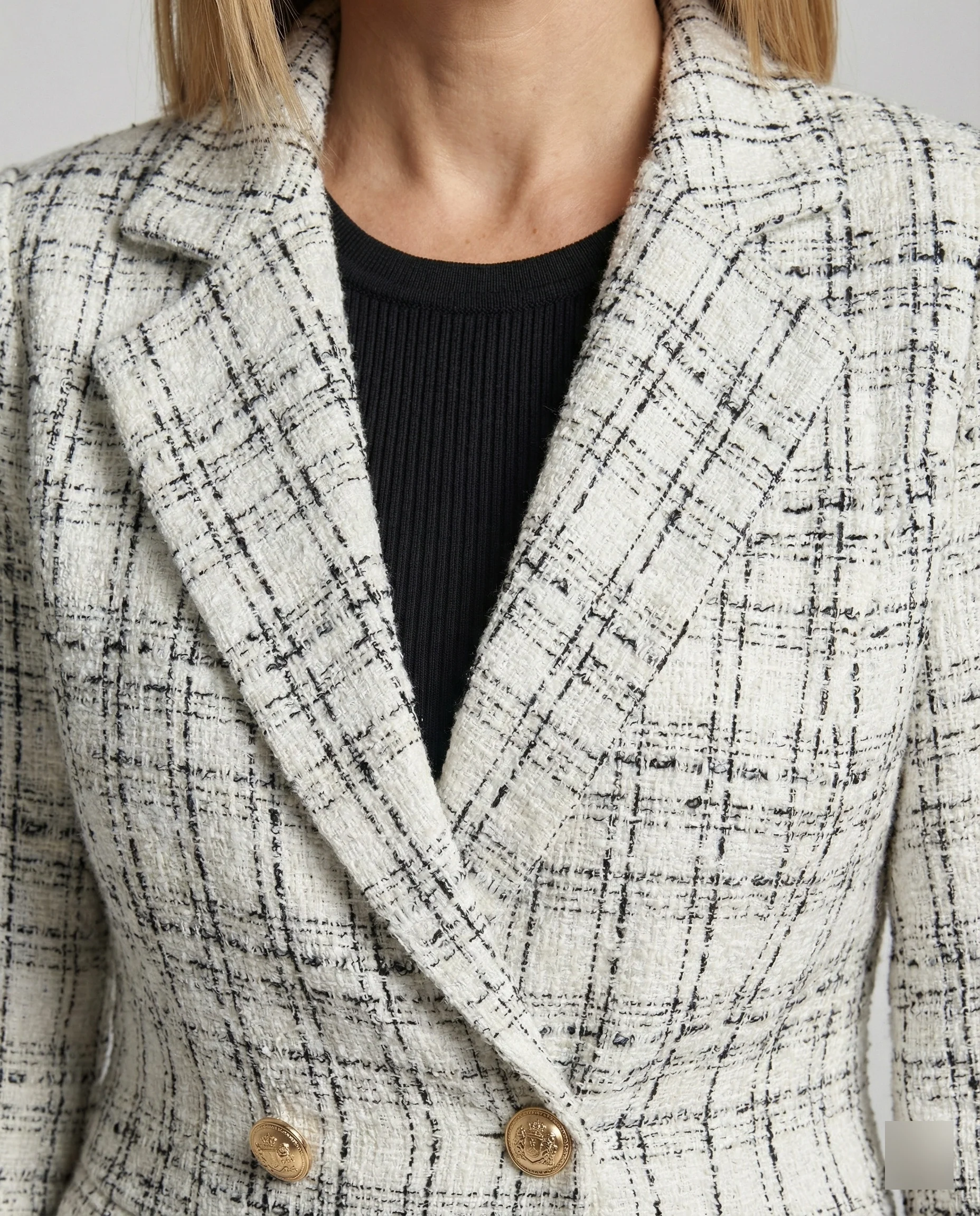 Damen Blazer Mantel Tweed - Image 3