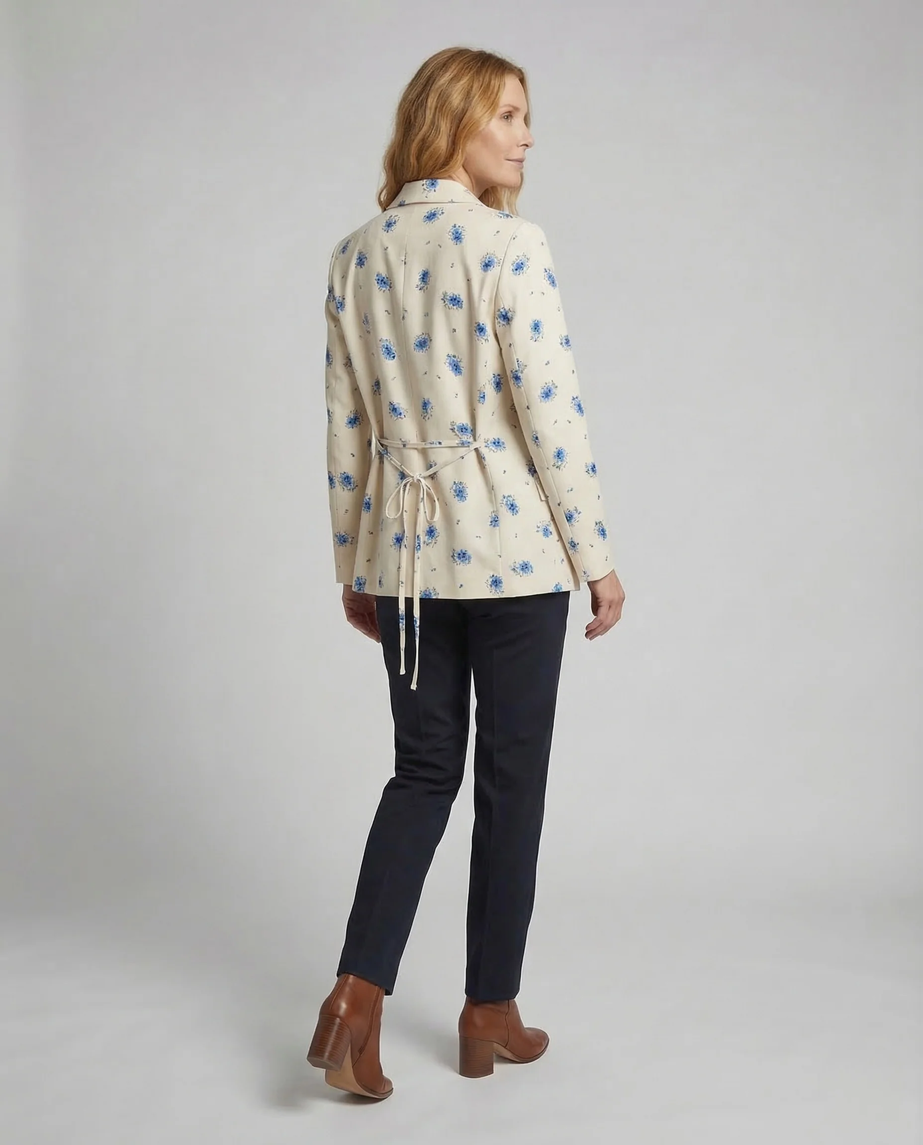 Damen Blazer Doppelreiher Gürtel - Image 4