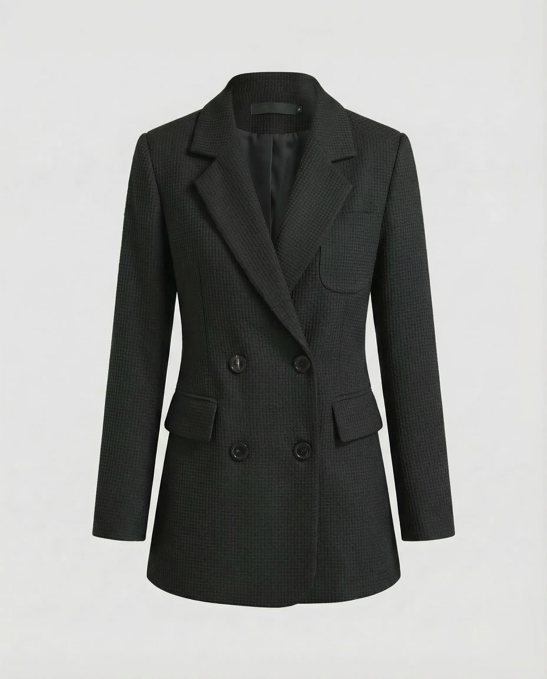 Damen Doppelreiher Blazer Struktur - Image 6