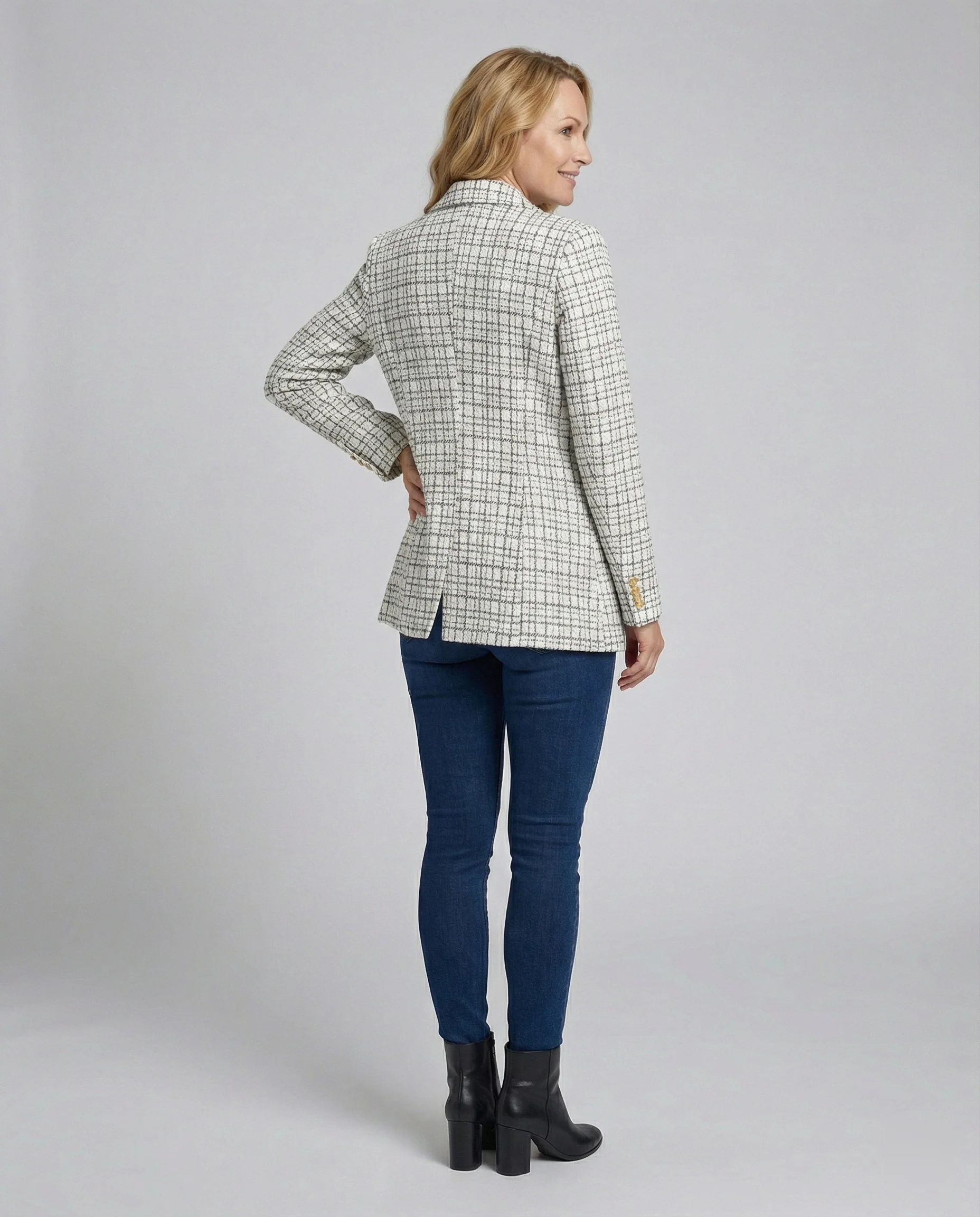 Damen Blazer Hahnentritt tailliert - Image 6