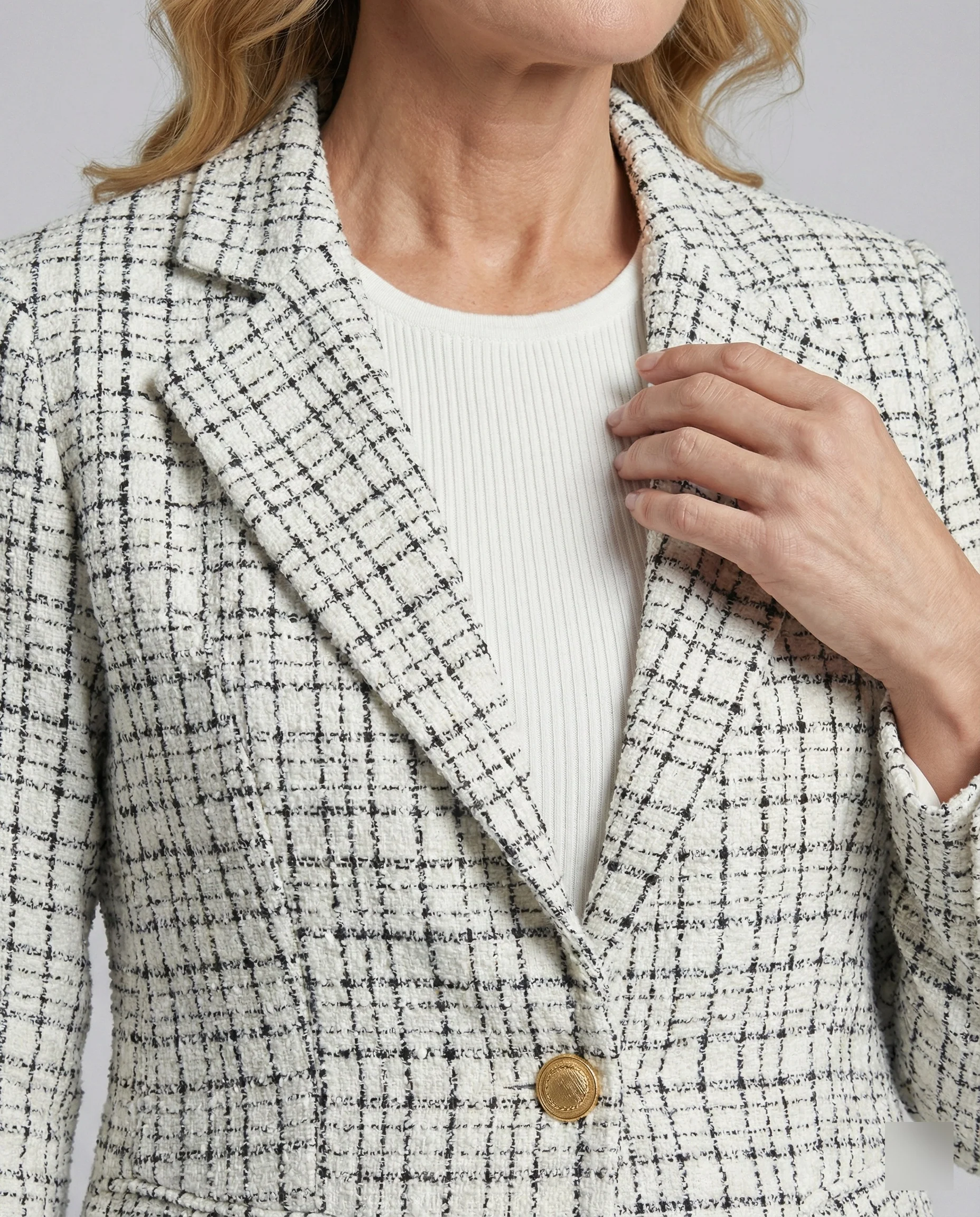 Damen Blazer Hahnentritt tailliert - Image 7
