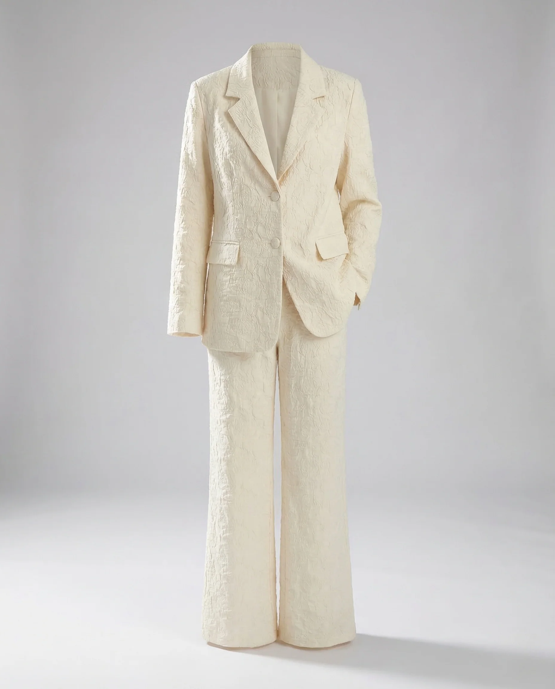 Damen Jacquard Blazer Hose Set - Image 5