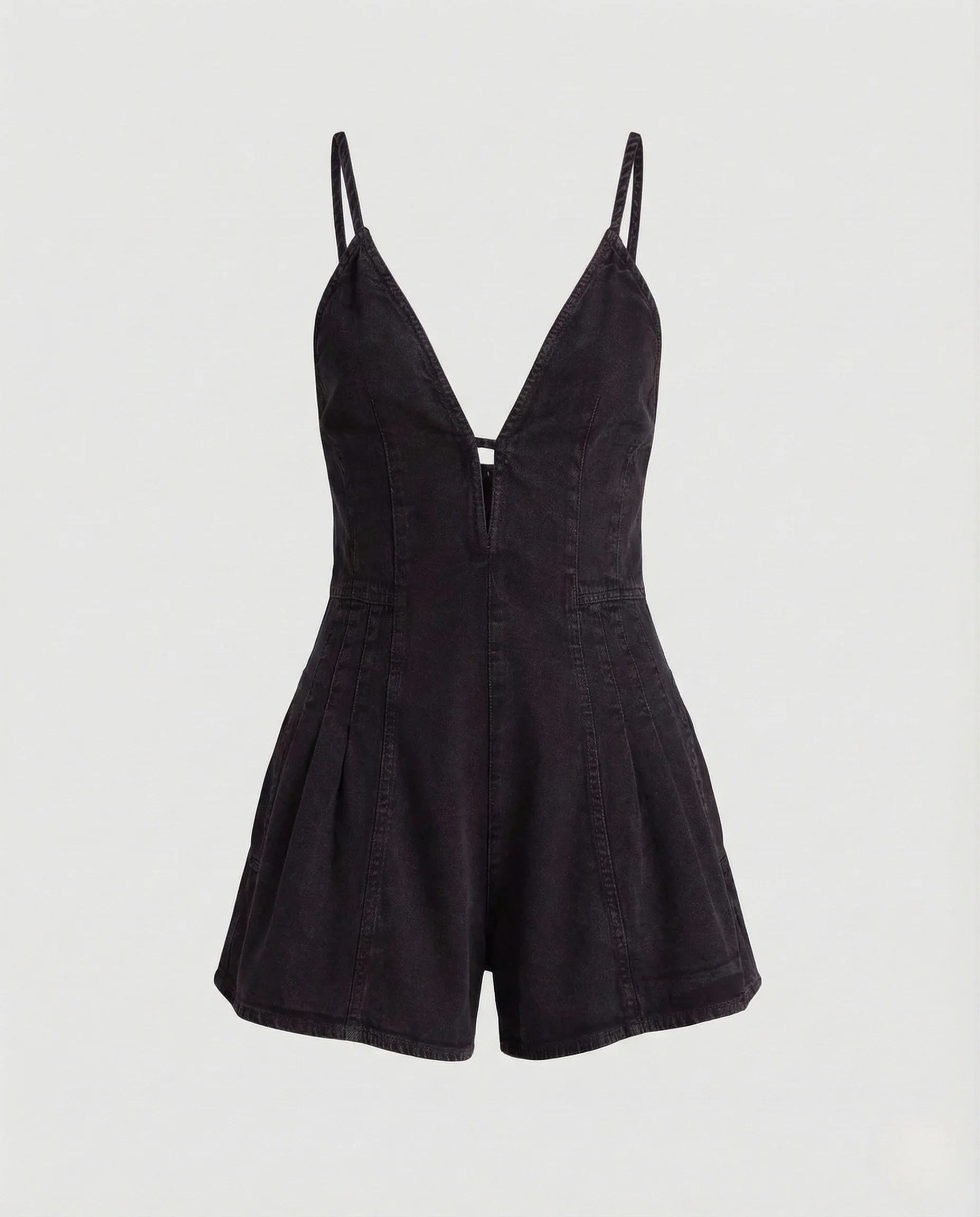 Damen Jeans Overall Tailliert mit Faltenrock - Image 8