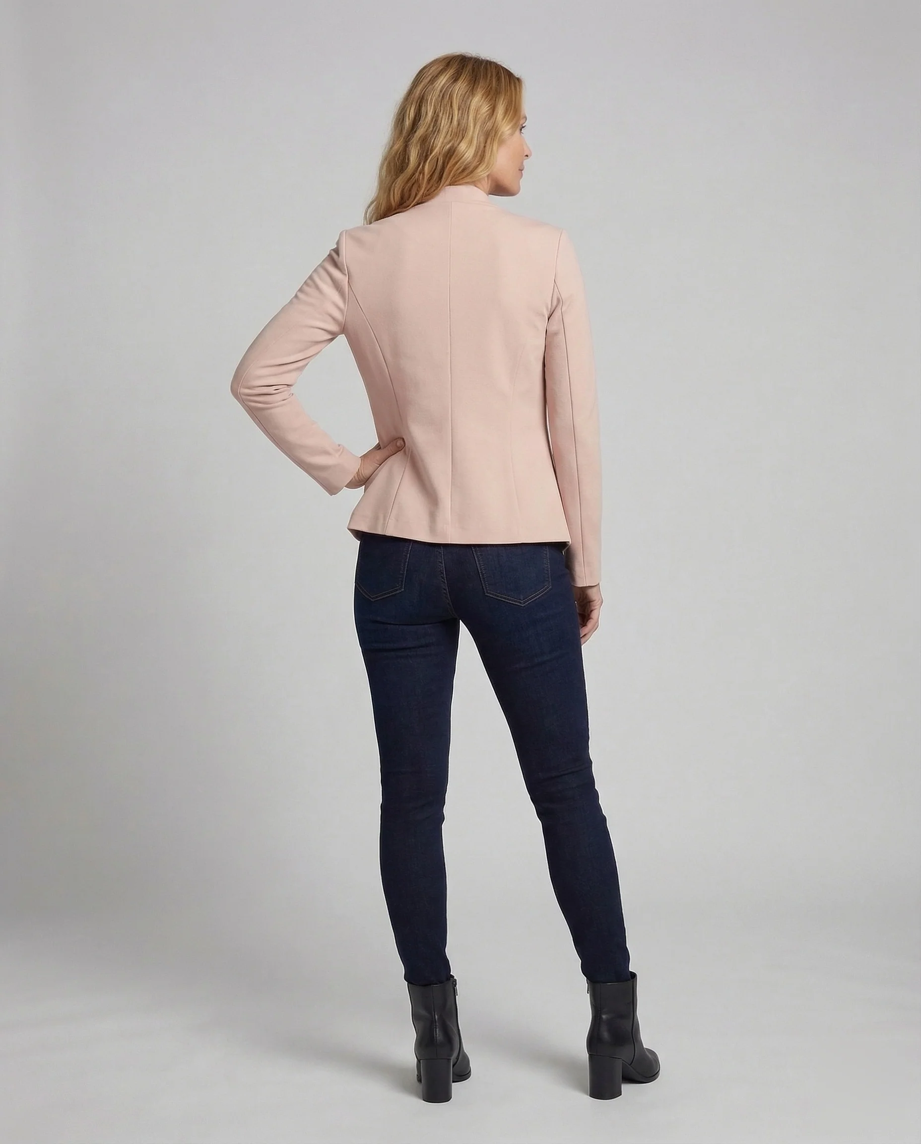 Damen Jersey Blazer Stehkragen - Image 4