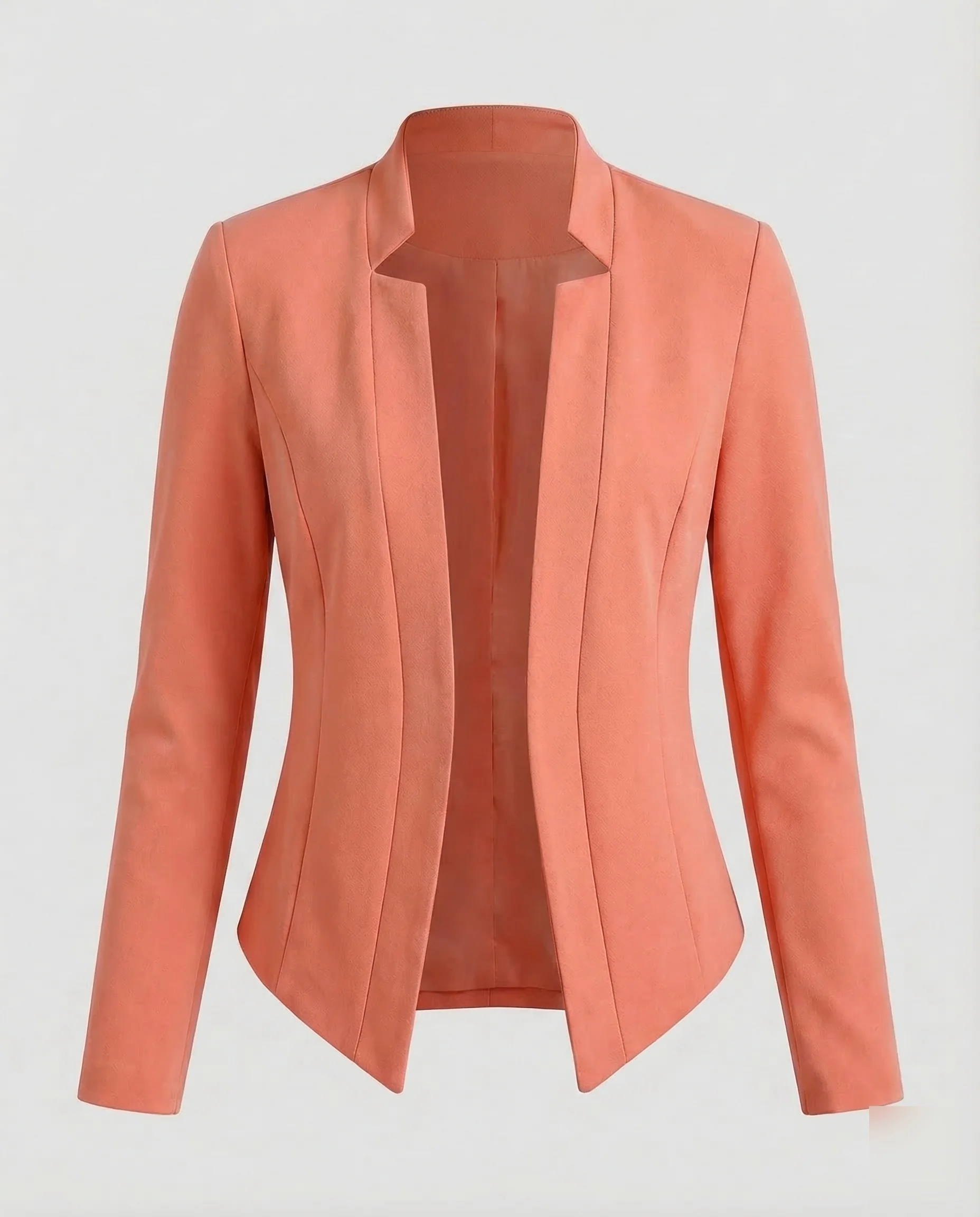 Damen Jersey Blazer Kragenlos - Image 13