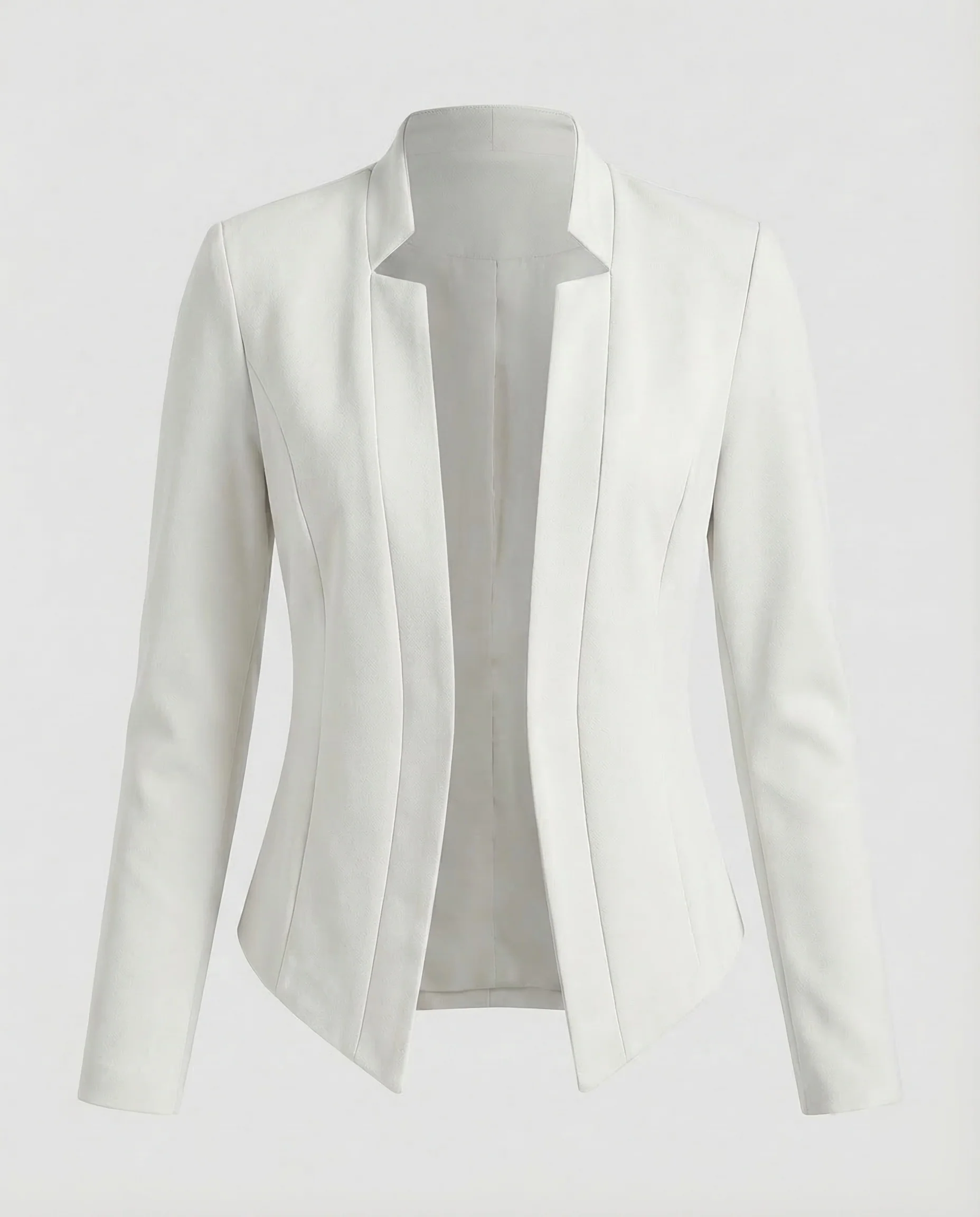 Damen Jersey Blazer Kragenlos - Image 8