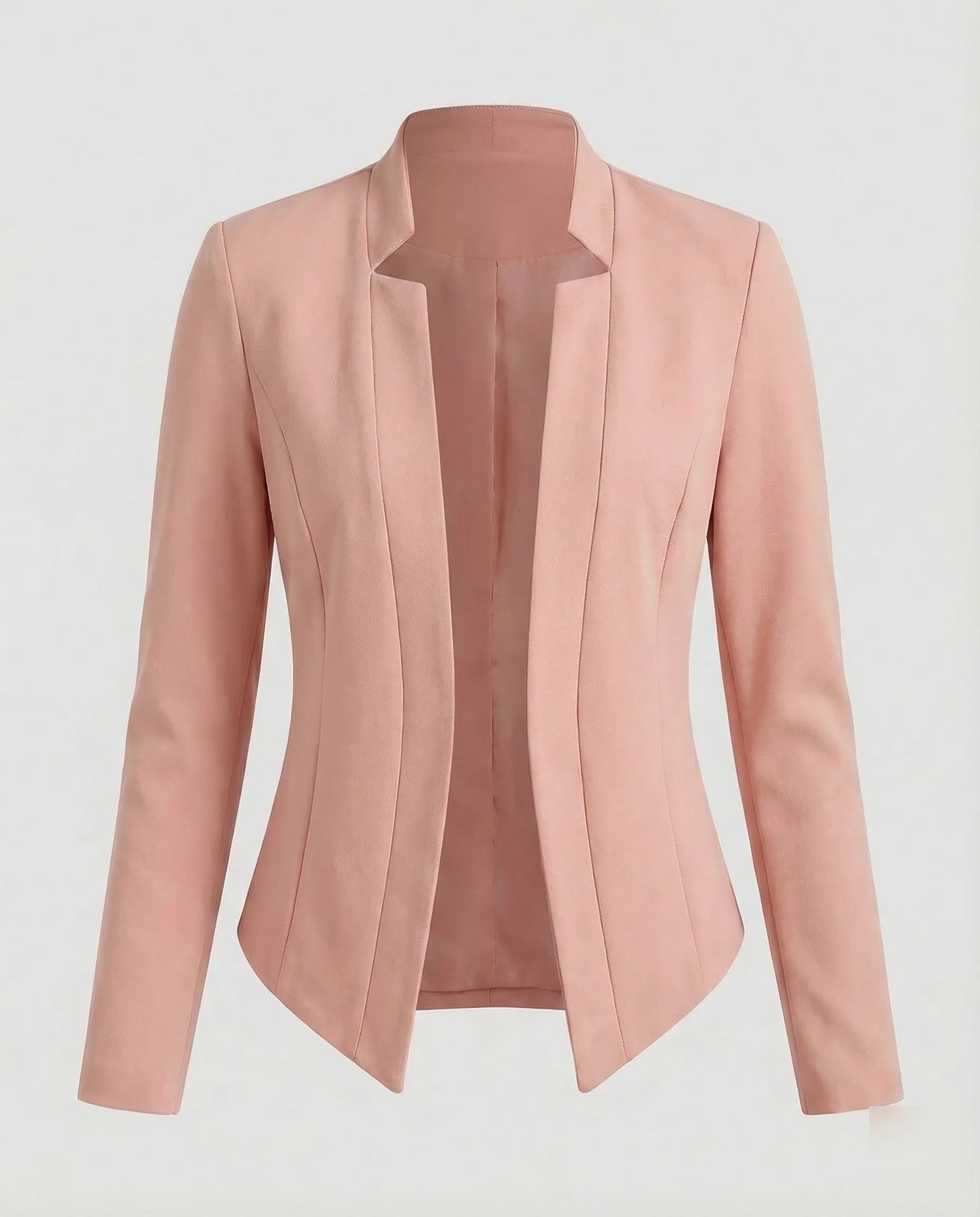Damen Jersey Blazer Kragenlos - Image 9