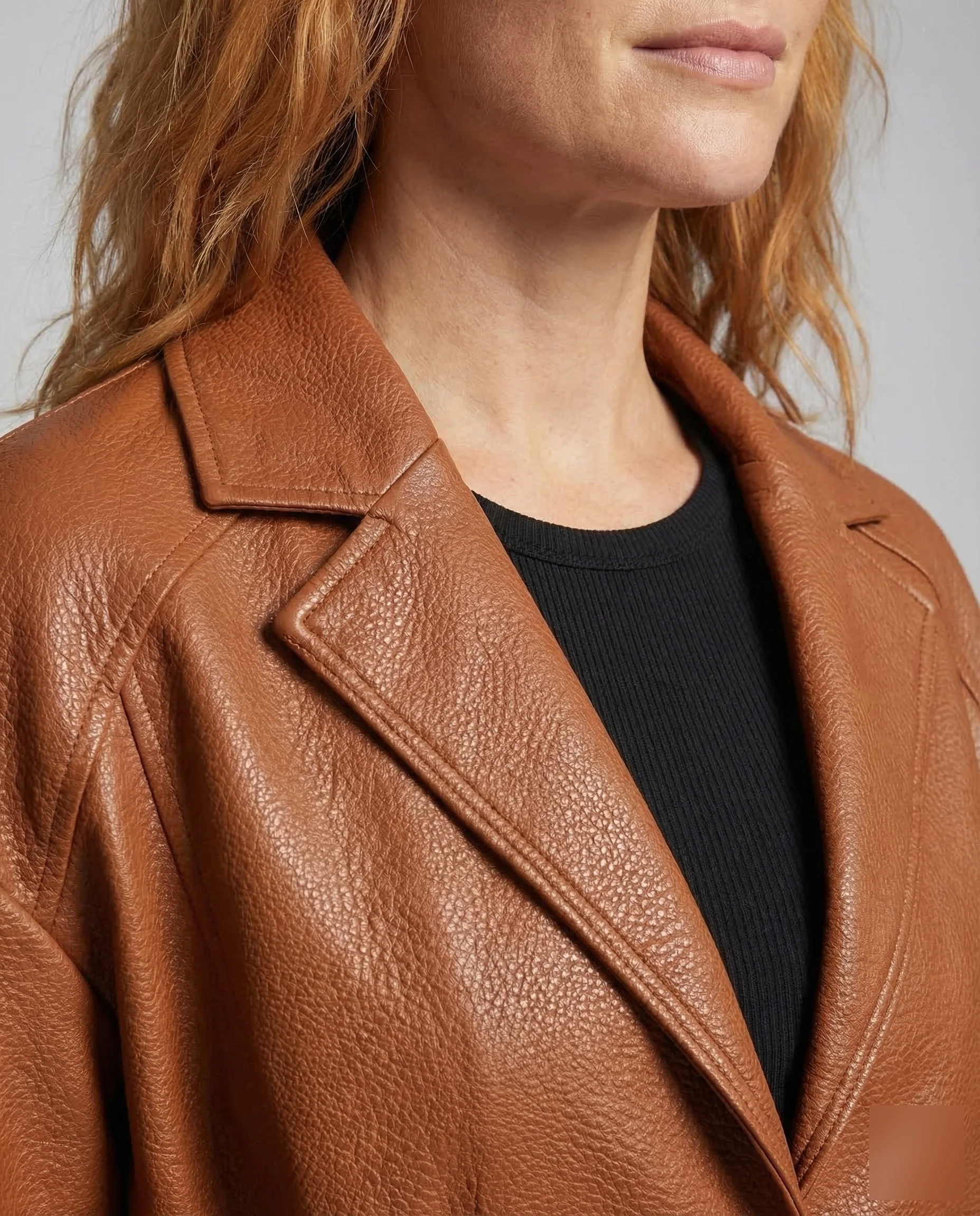 Damen Kunstleder Blazer Gürtel - Image 3