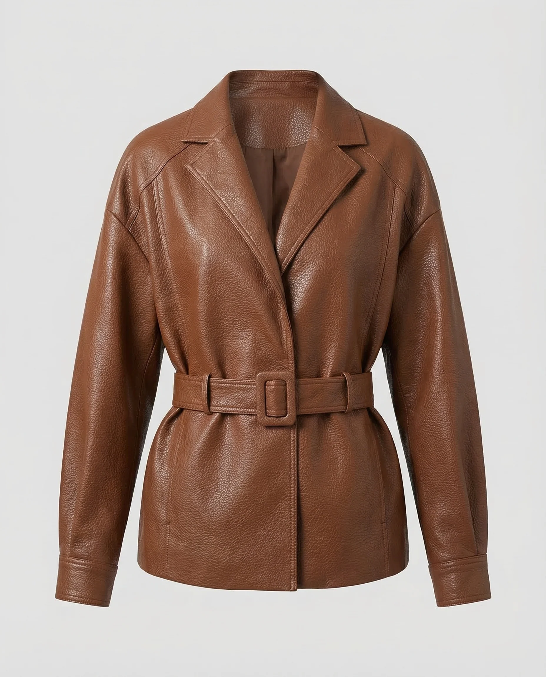 Damen Kunstleder Blazer Gürtel - Image 5